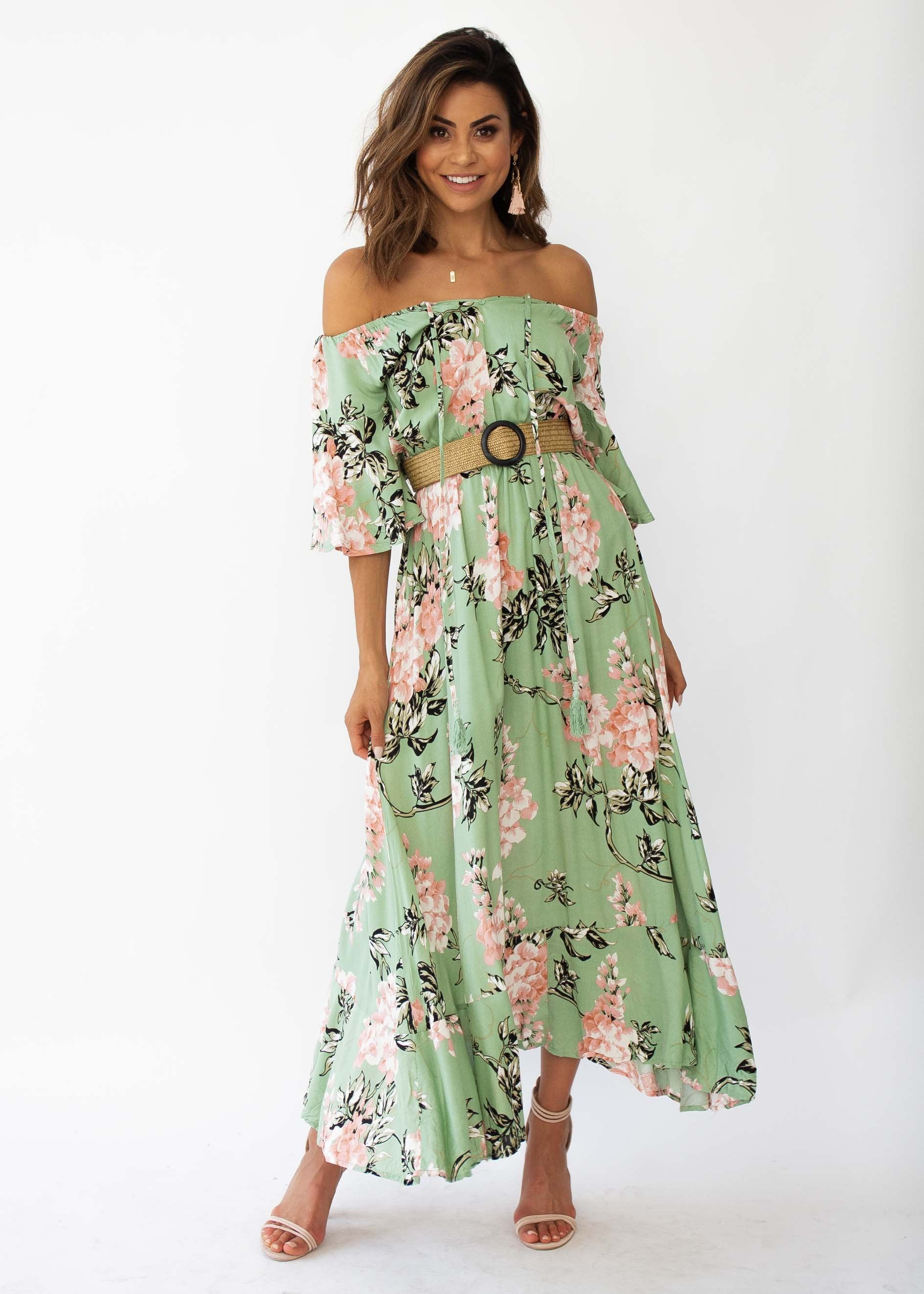 Milla Maxi Dress - Sage Floral