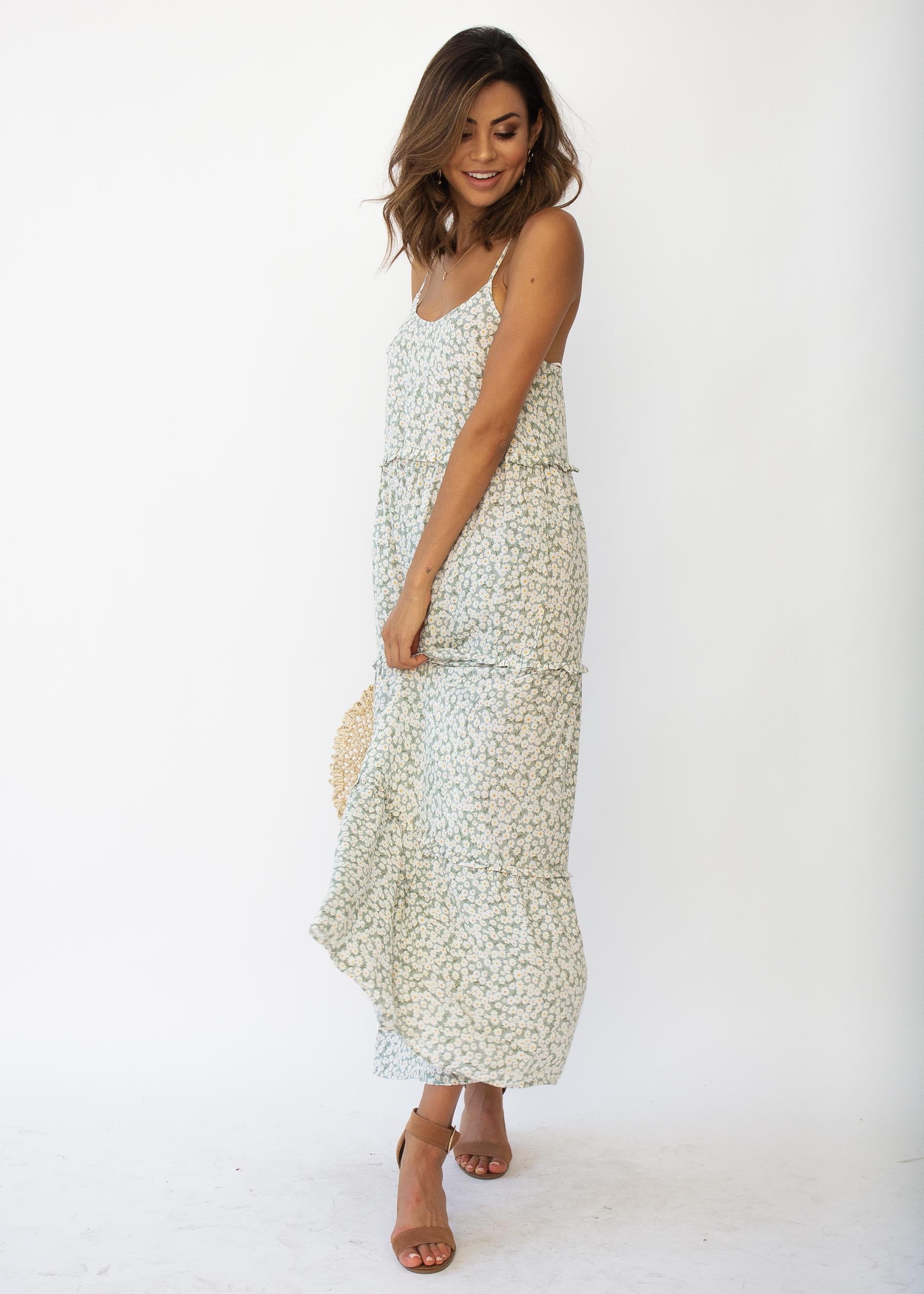 Alani Maxi Dress - Sage Floral