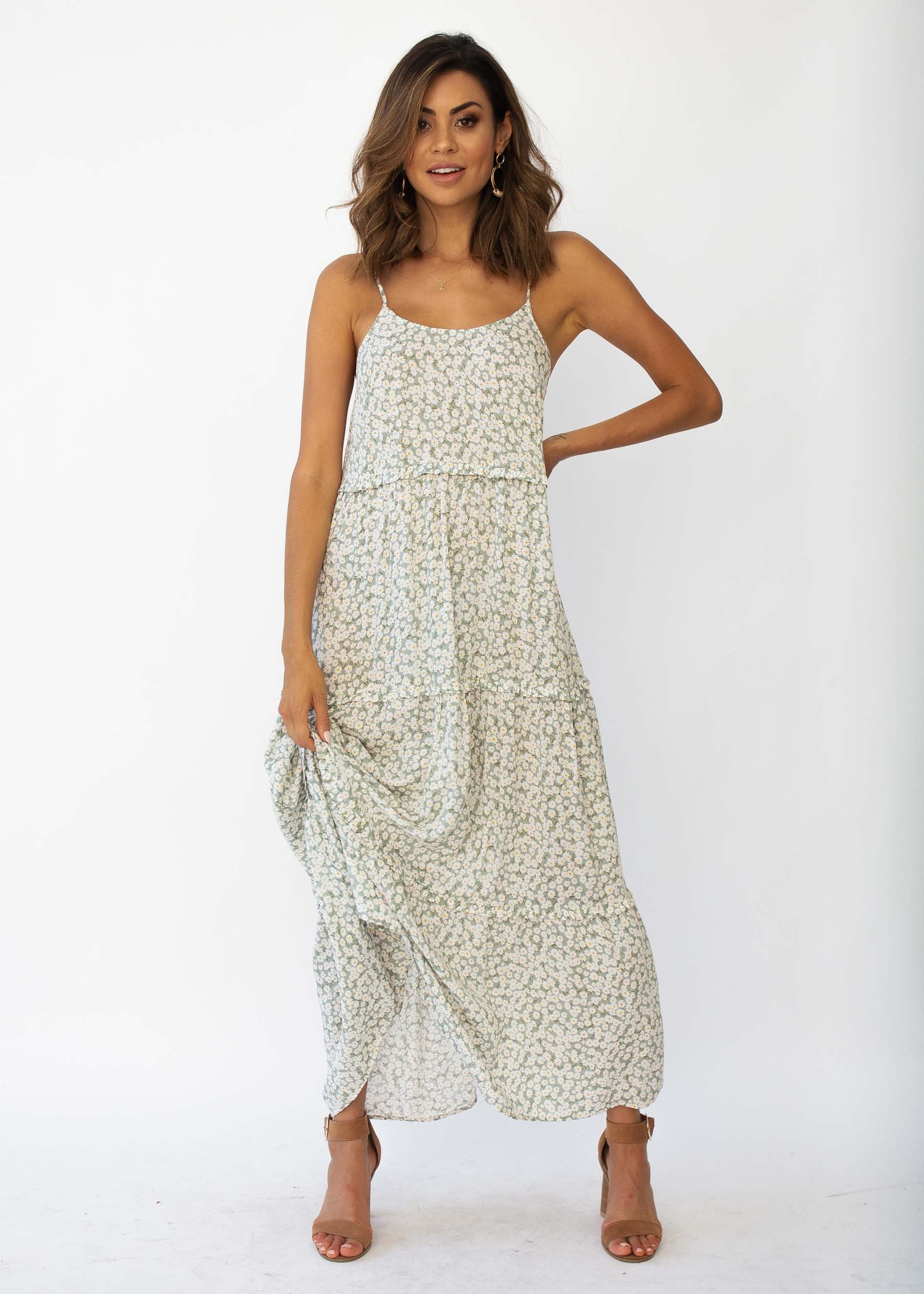 Alani Maxi Dress - Sage Floral