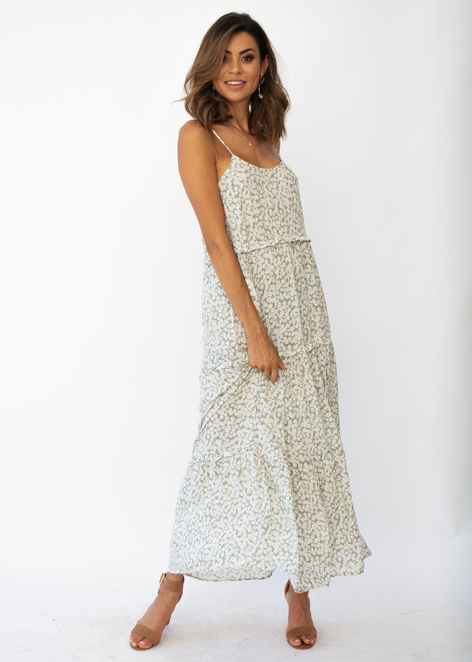 Alani Maxi Dress - Sage Floral