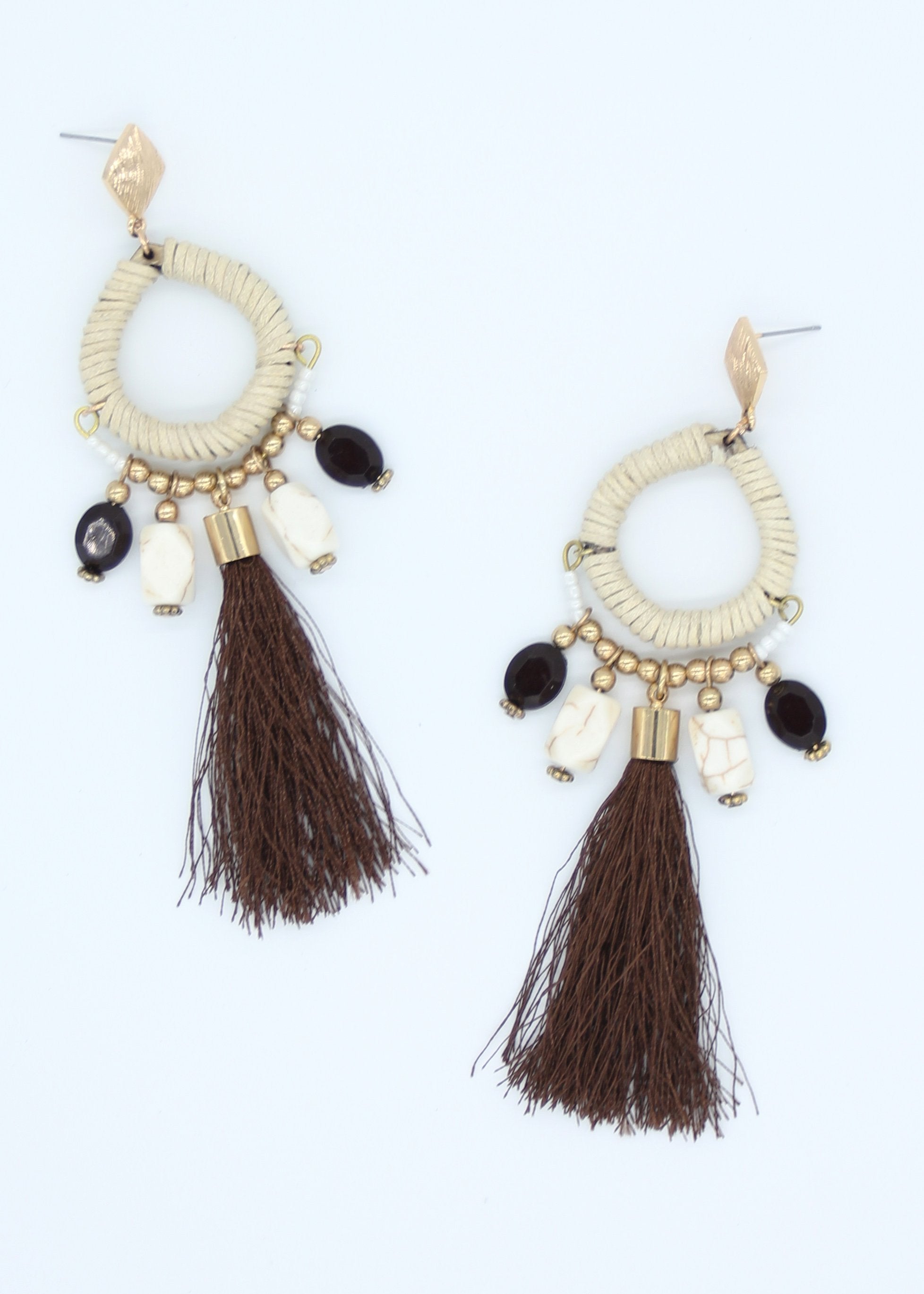 Nairobi Luxe Boho Earrings - Brown