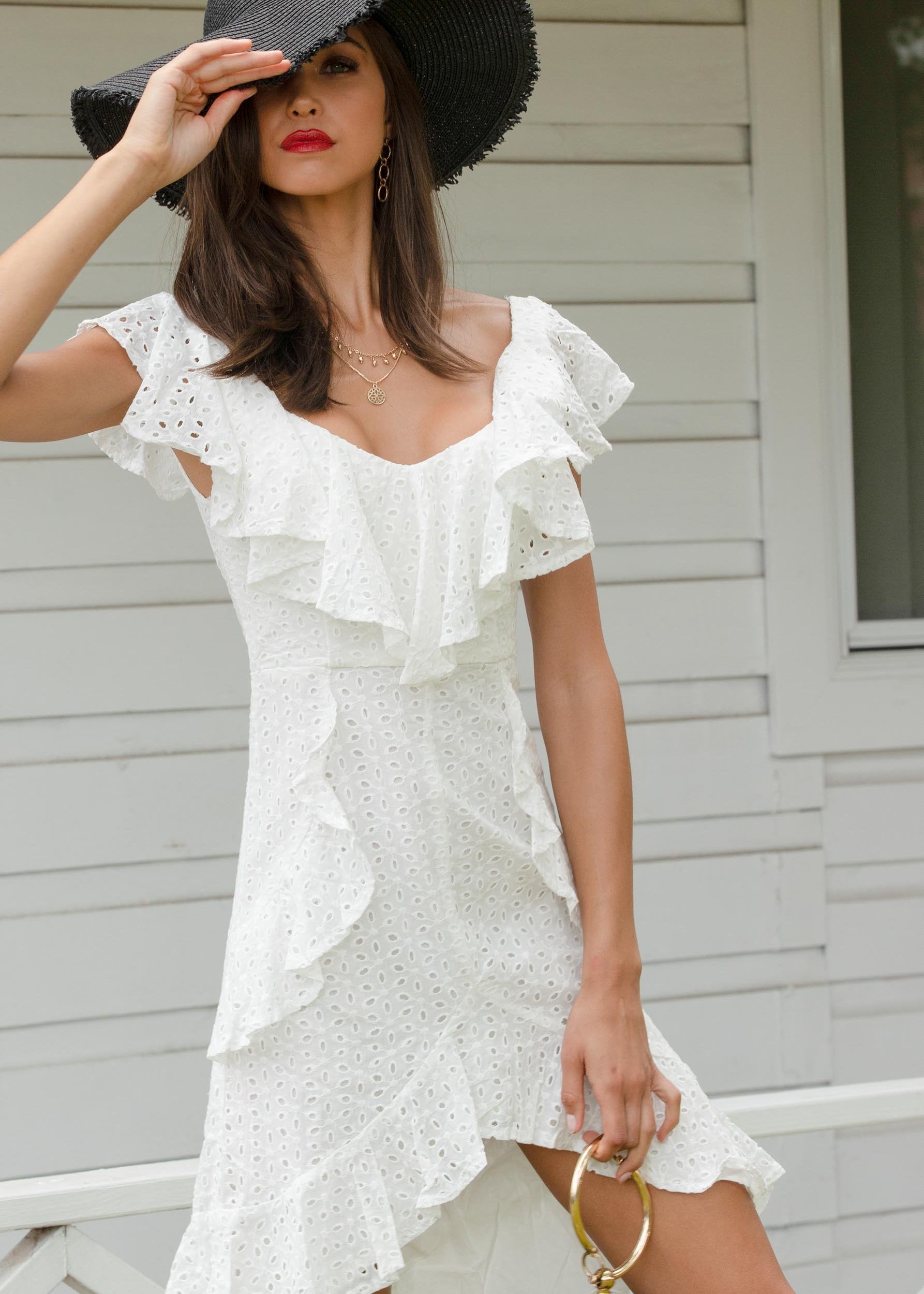 Crafted Dreams Embroidered Dress - White