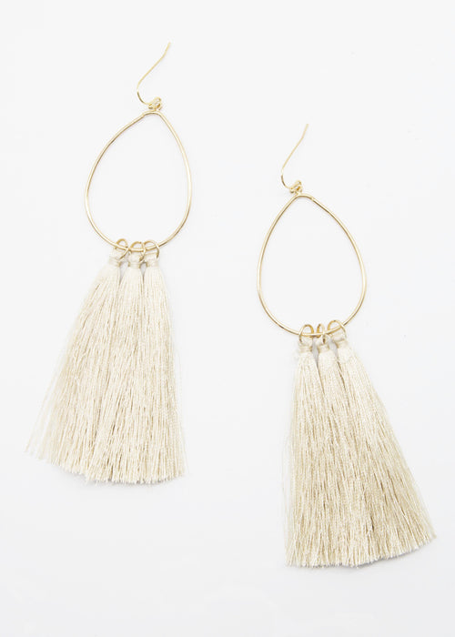Paige Earrings - Beige