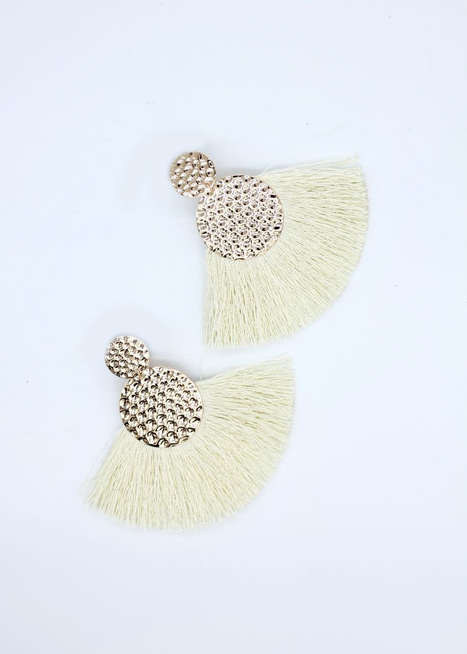 Poppy Earrings - Beige