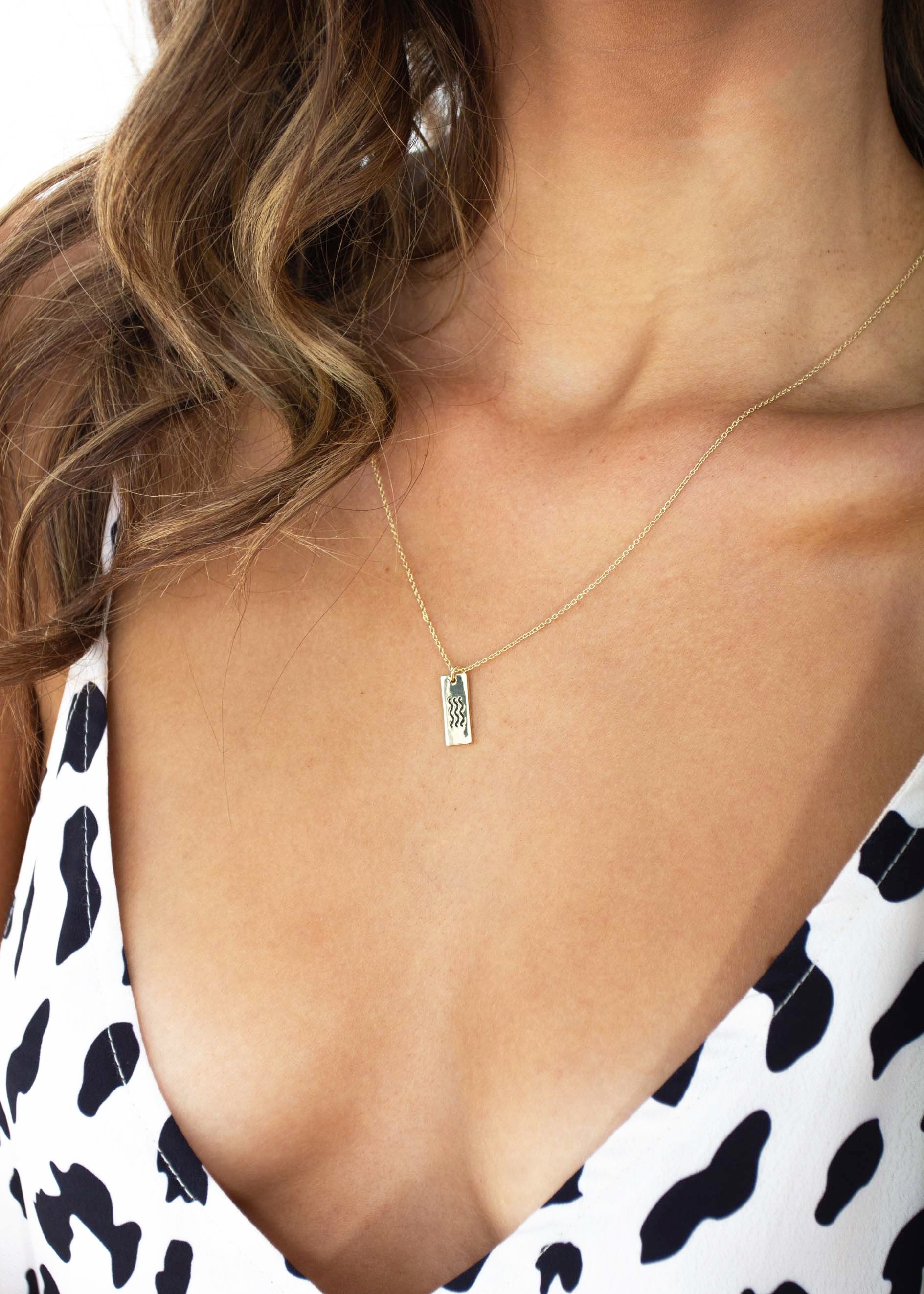 Tribal Wave Necklace - Gold