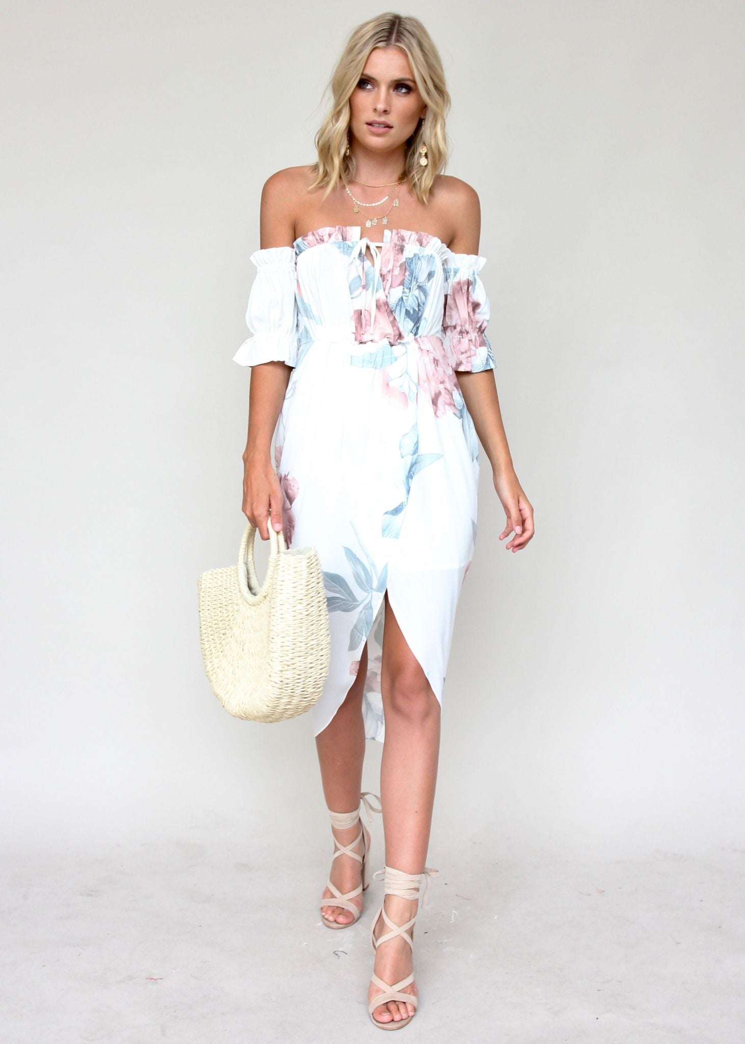Kiss & Tell Midi Dress - Coastal