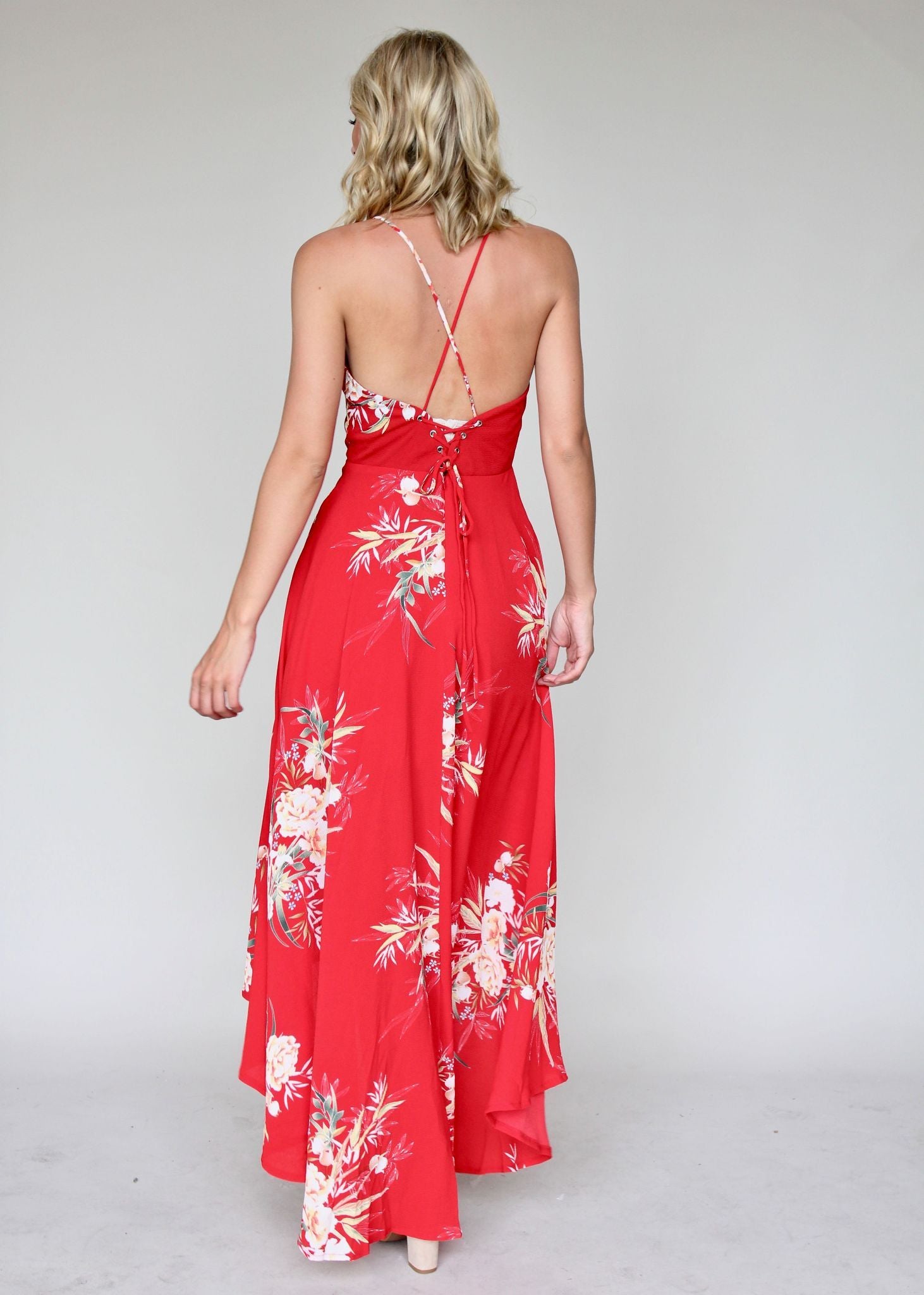 Homebound Maxi Dress - Red