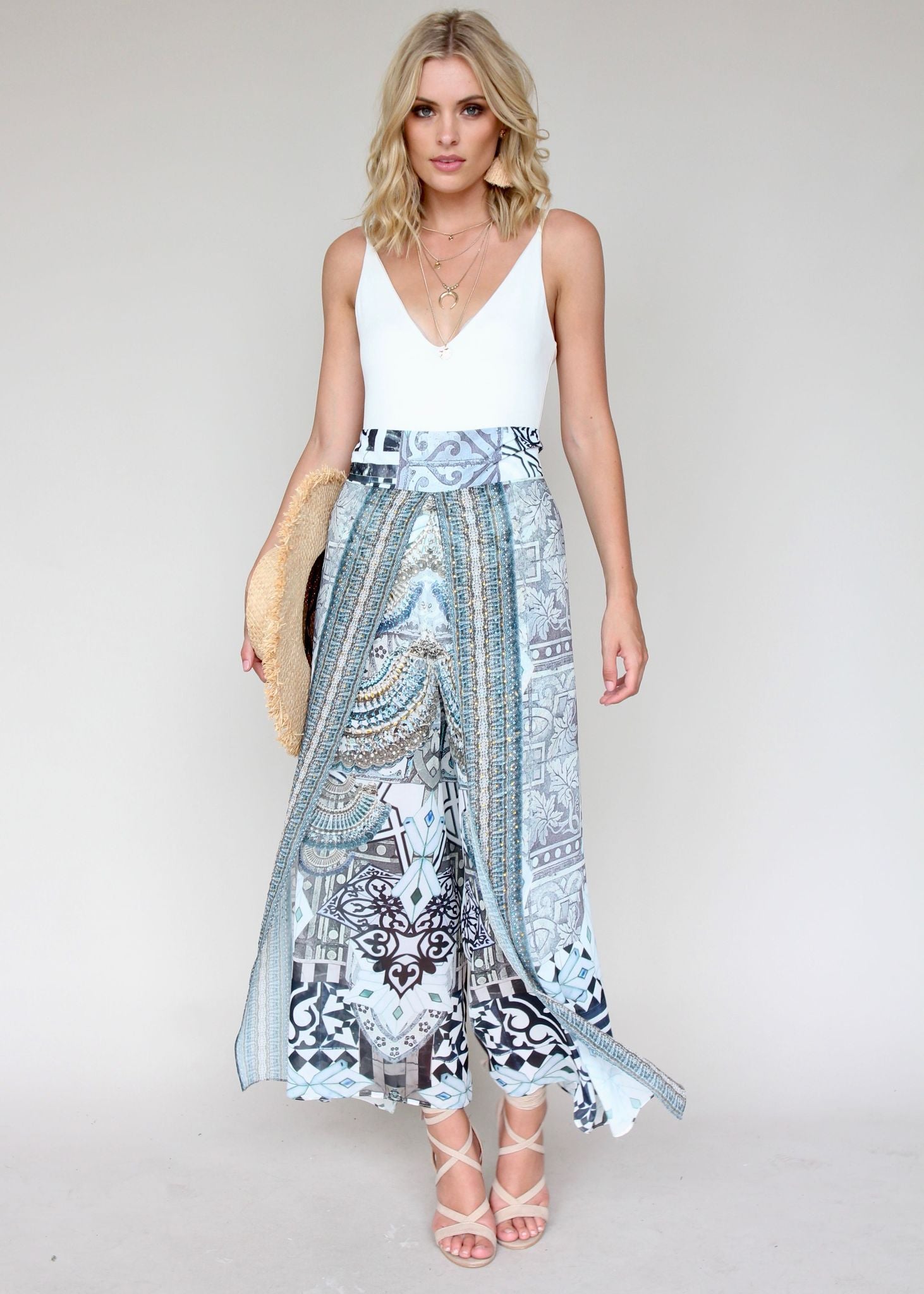 Tahaa Chiffon Pants - Aquarius