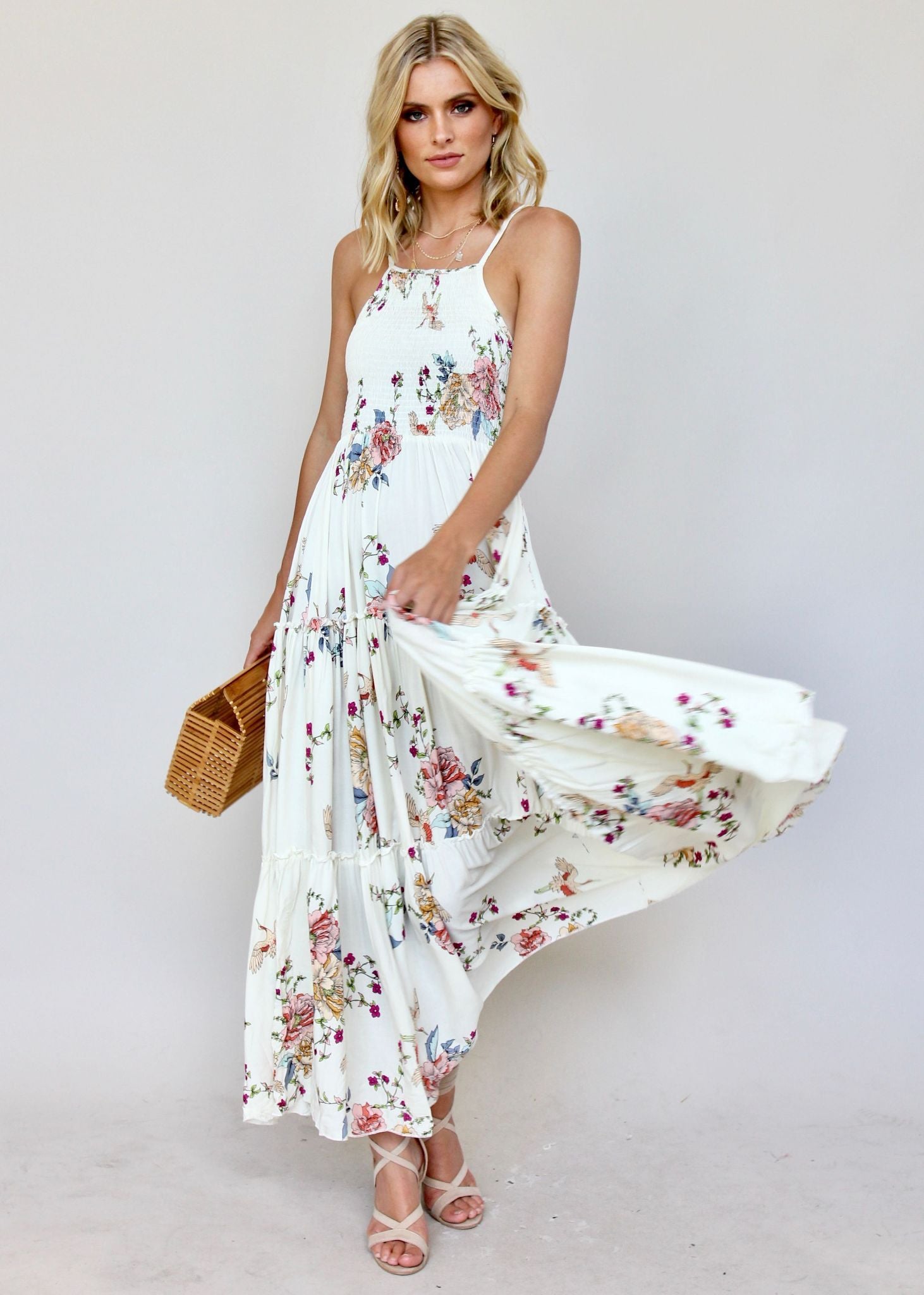 Adriana Maxi Dress - Flamingo Dancing