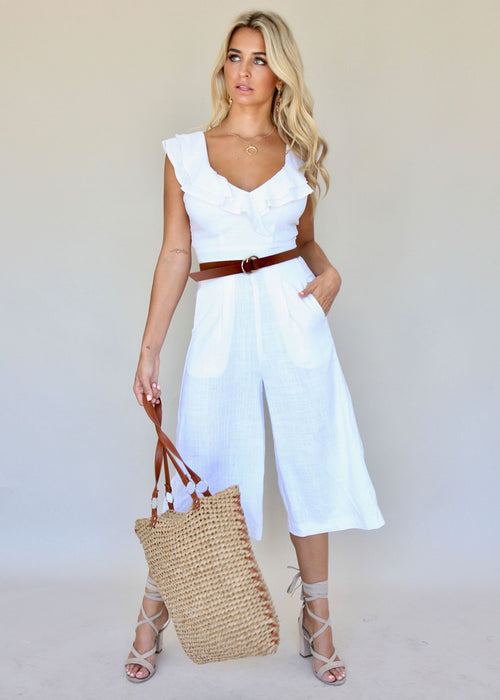 Temptation Pantsuit - White