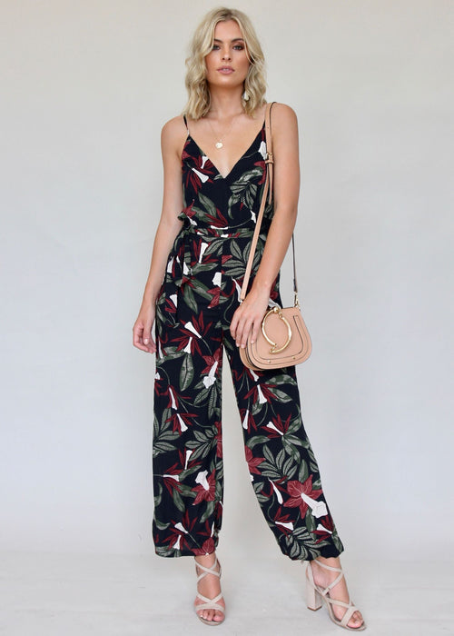 Hunter Journal Pantsuit - Black Palms