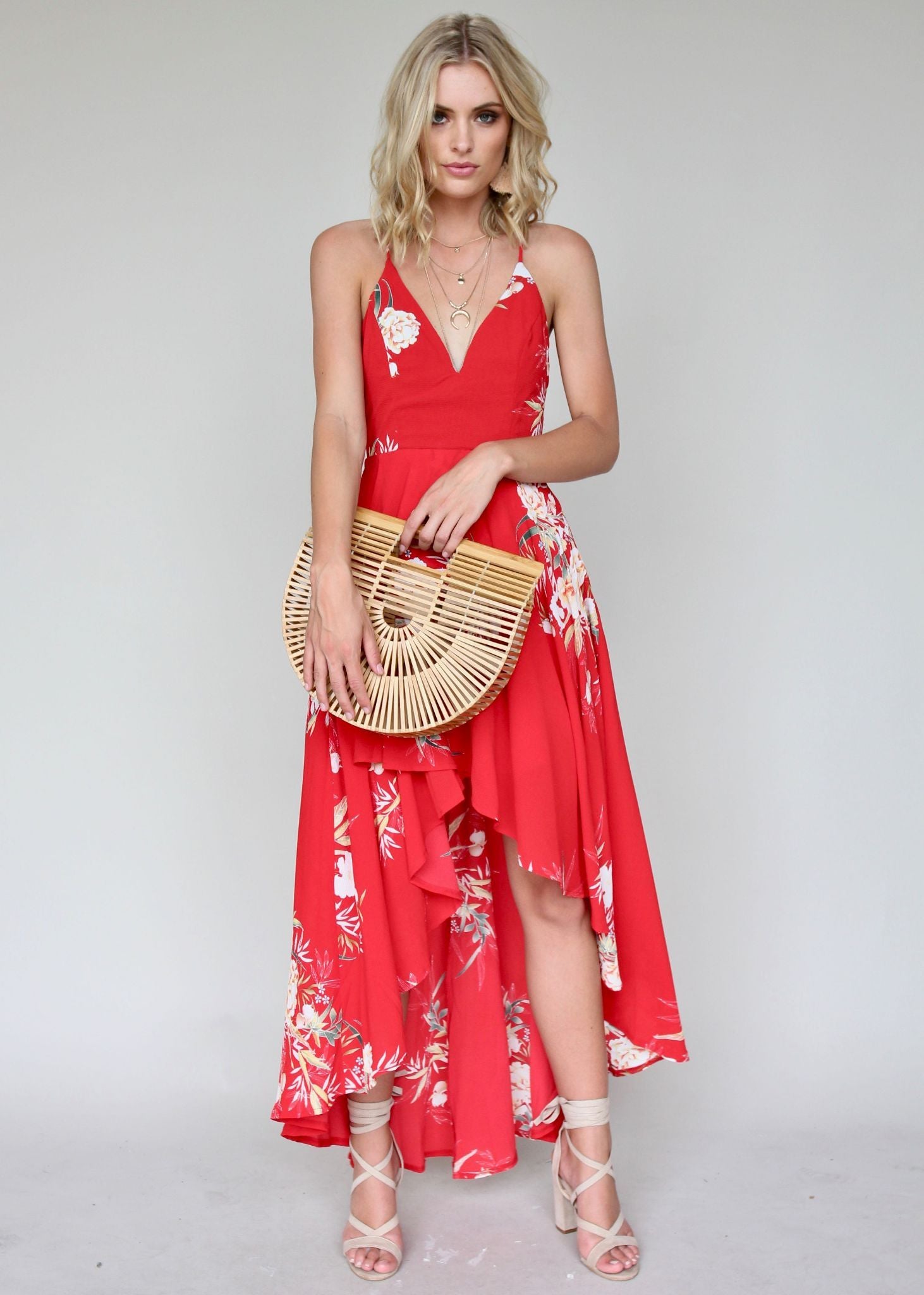 Homebound Maxi Dress - Red