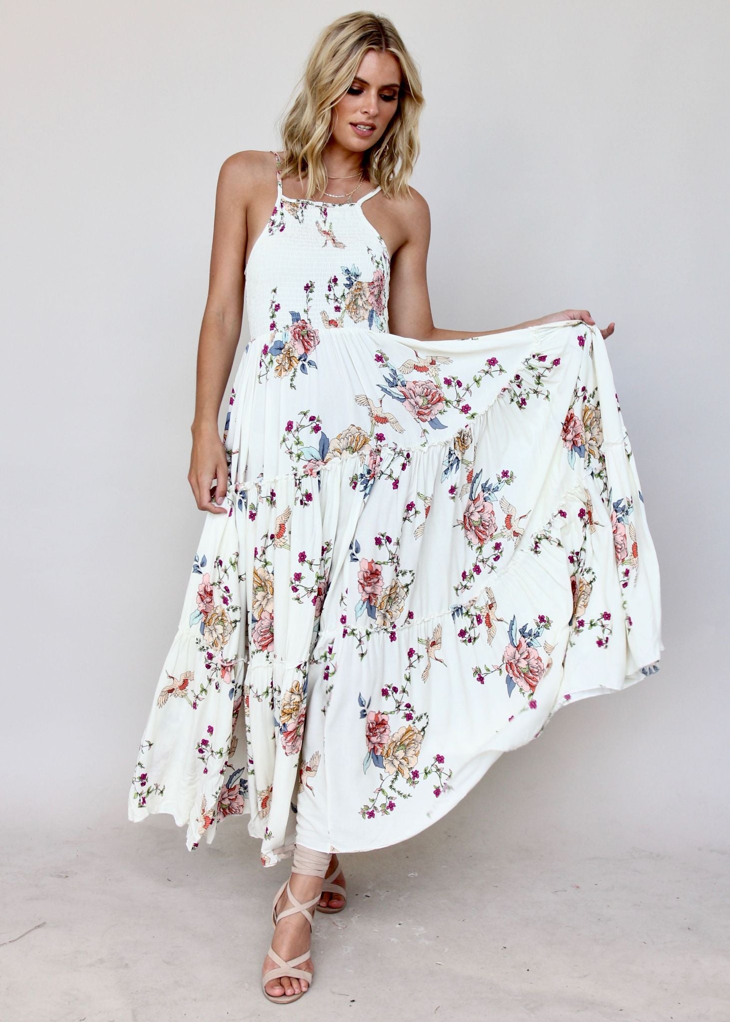 Adriana Maxi Dress - Flamingo Dancing