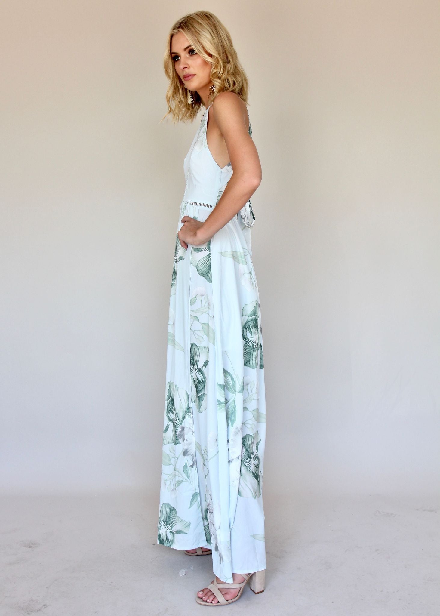 Heart Of Glass Maxi Dress - Sky Blue
