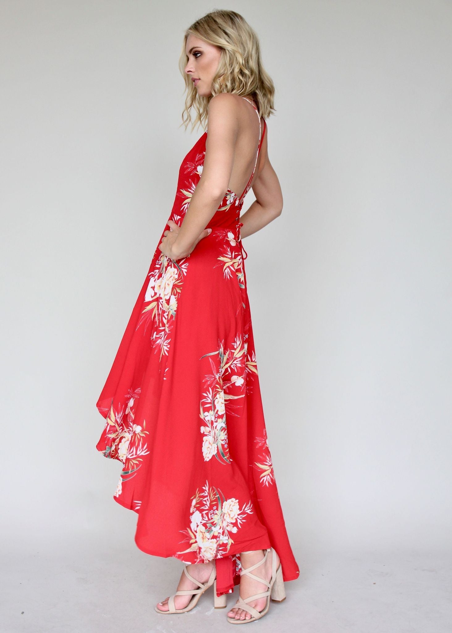 Homebound Maxi Dress - Red