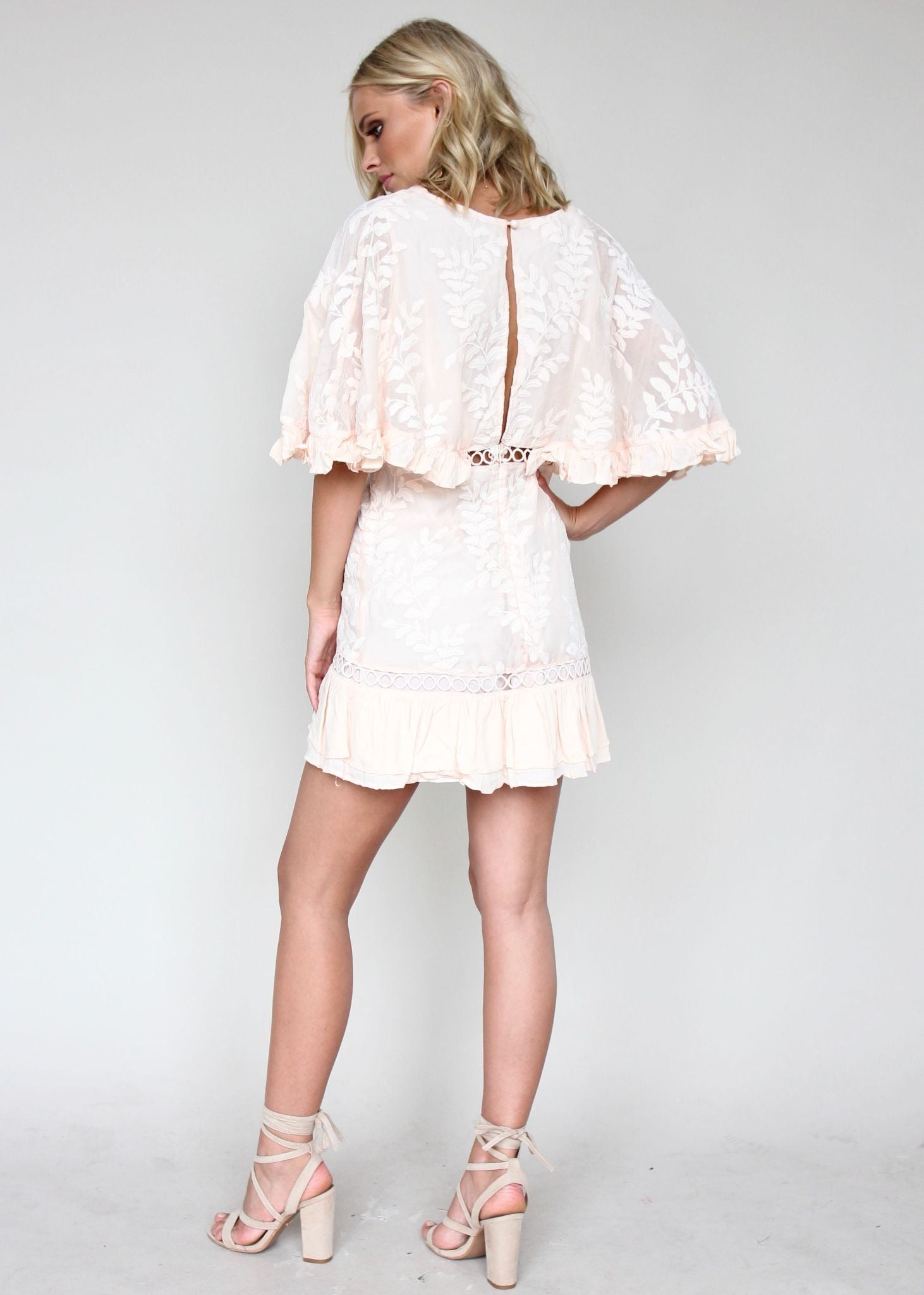 Brittany Swing Dress - Nude Pink