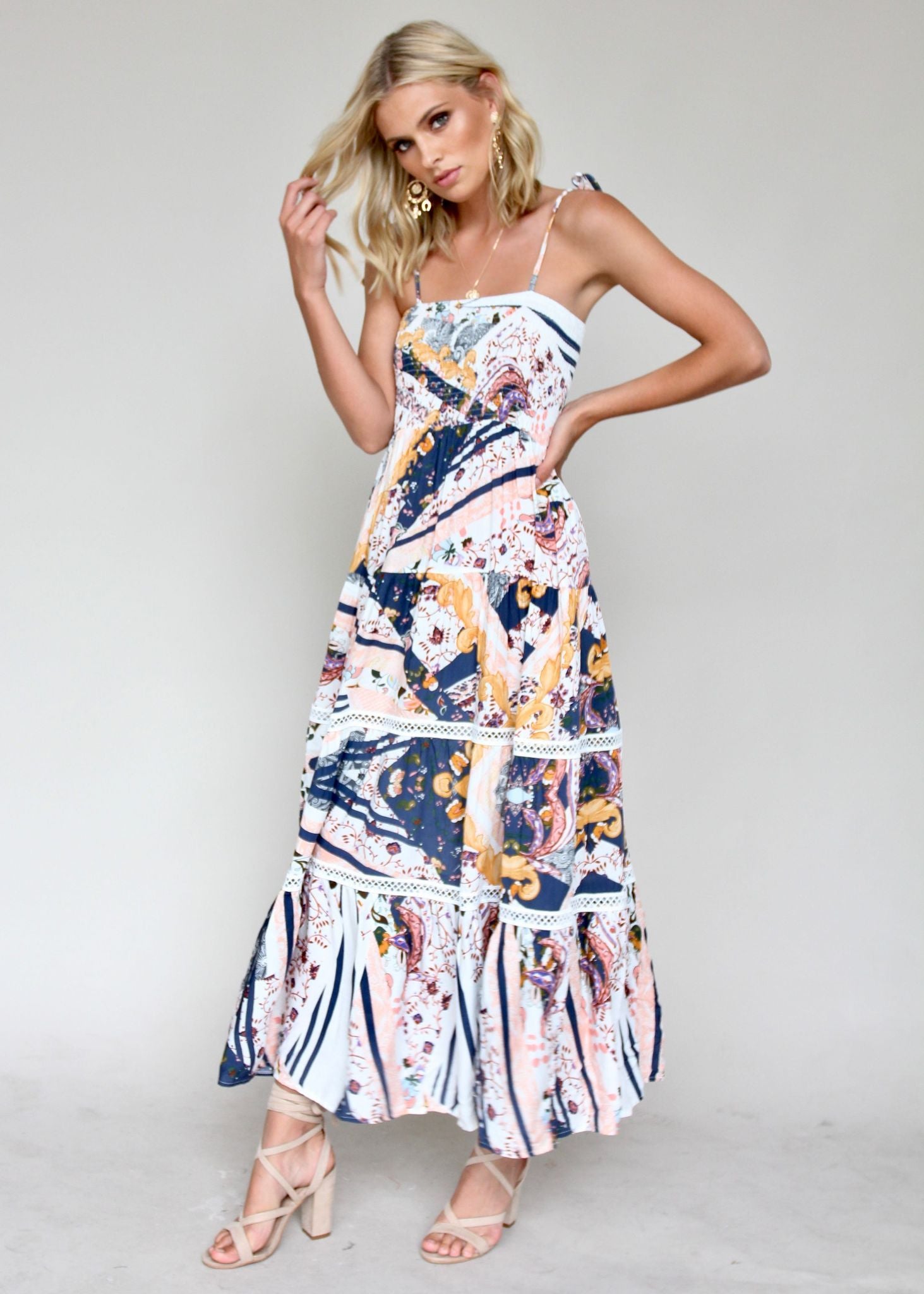 Peach Maxi Dress - Valentina