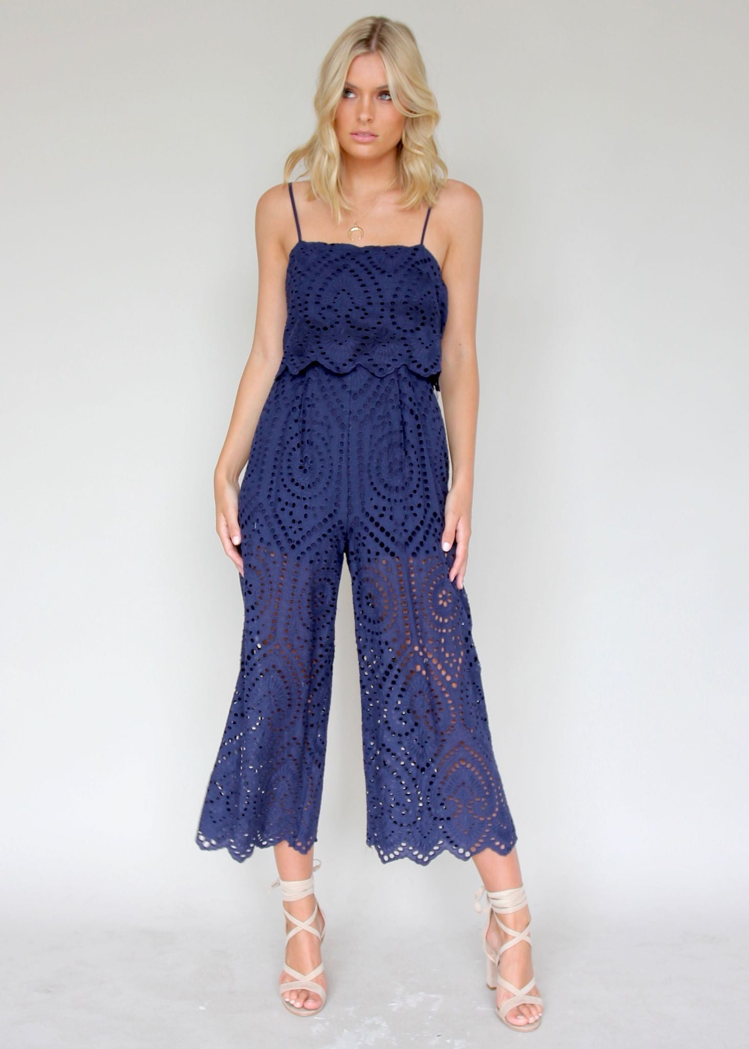 Change Of Heart Pantsuit - Navy