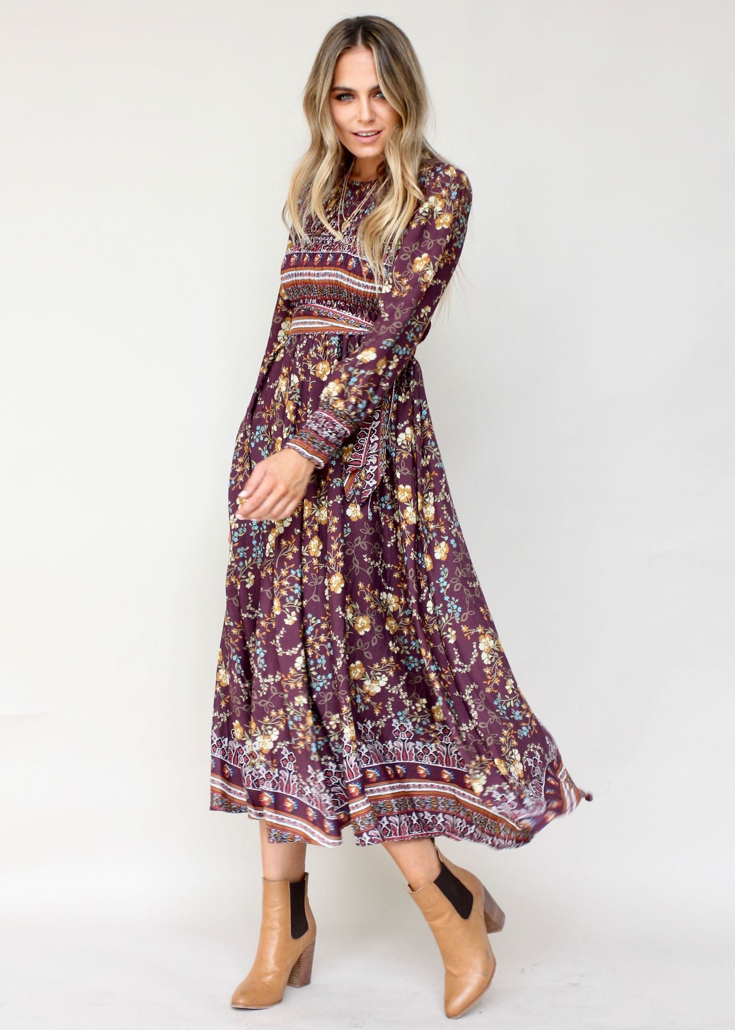 Bella Maxi Dress w/ Tie - Essie