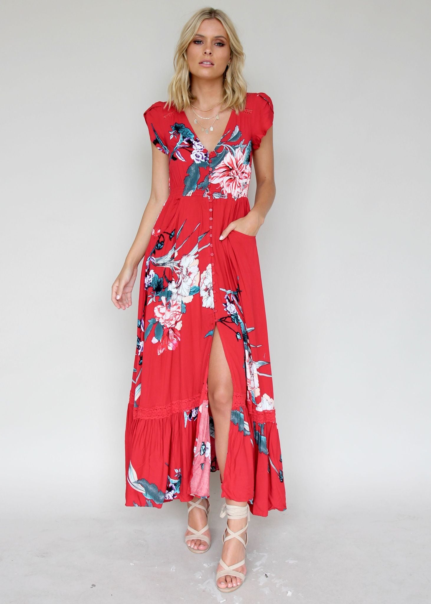 Carmen Maxi Dress - Lovers Passion