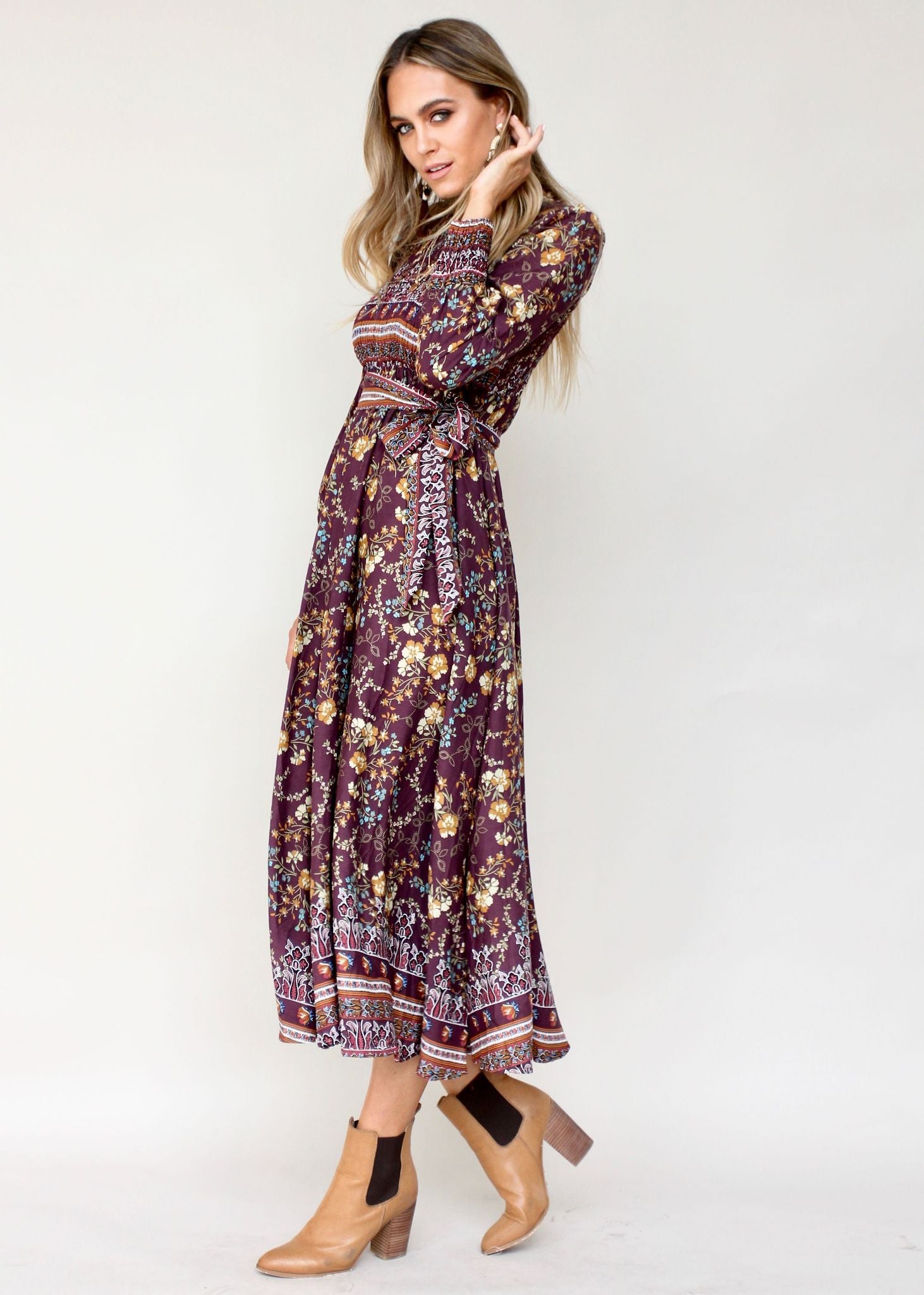 Bella Maxi Dress w/ Tie - Essie