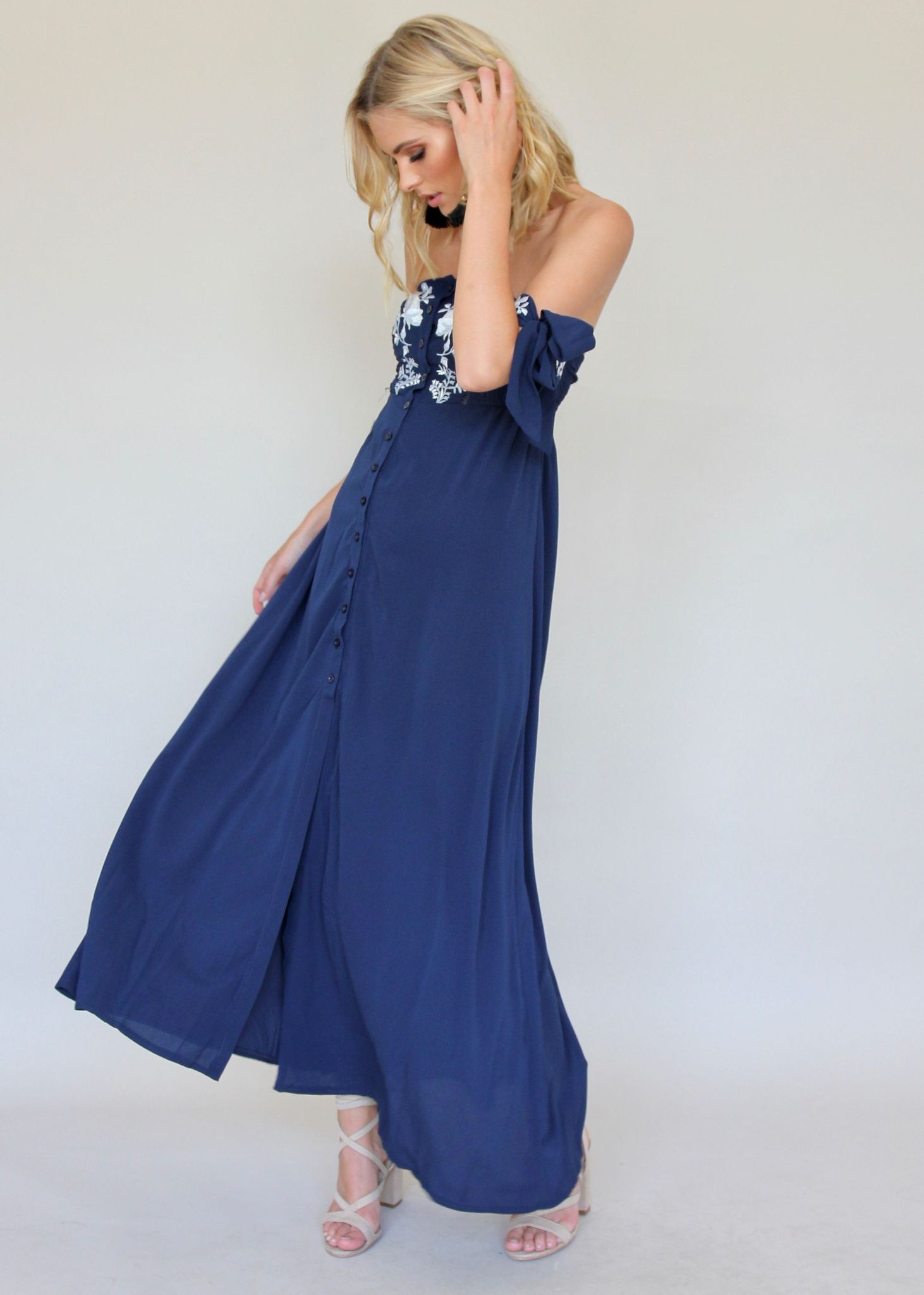 Petal In A Day Maxi Dress - Navy