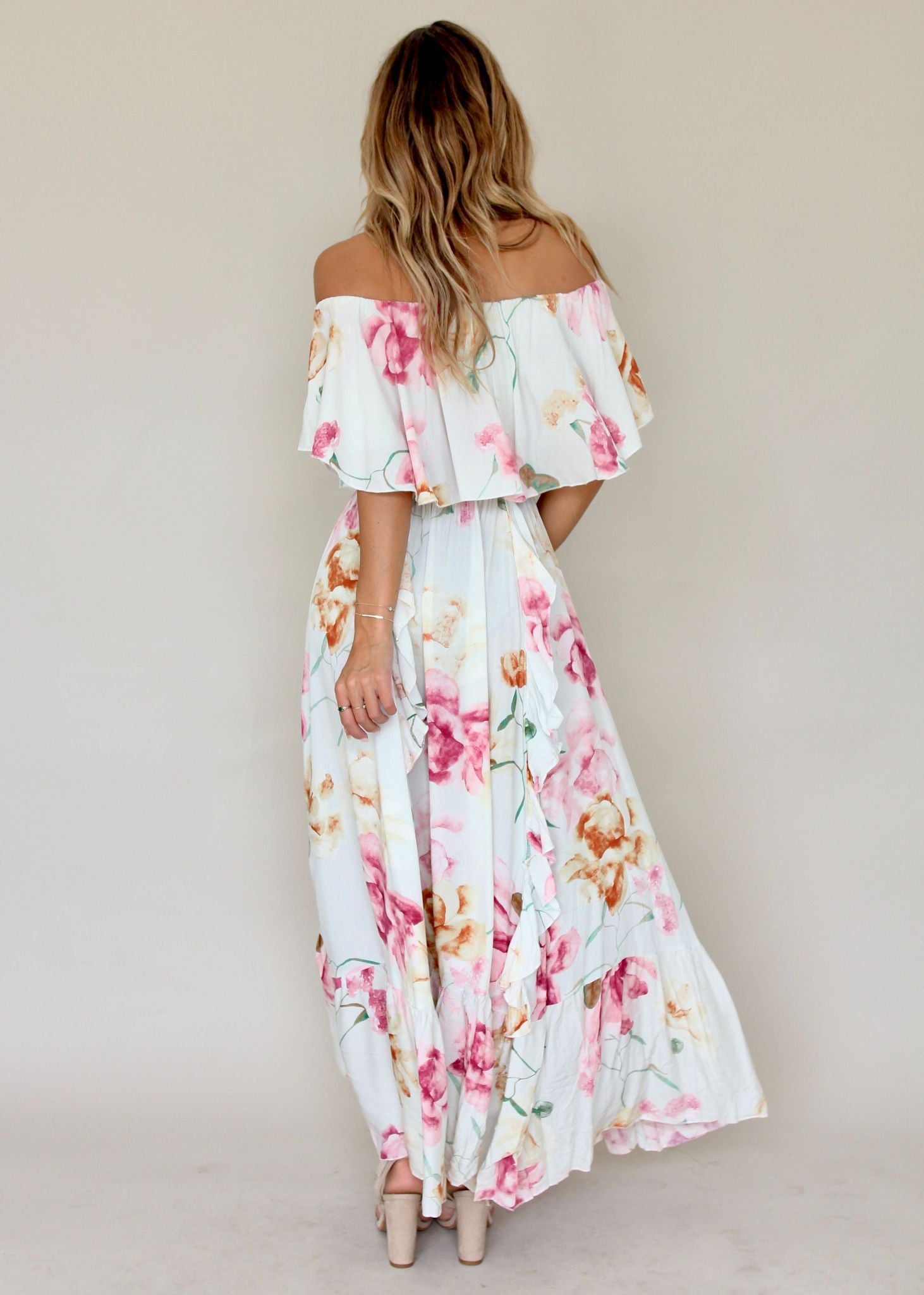 Georgie Off Shoulder Maxi Dress - Selena