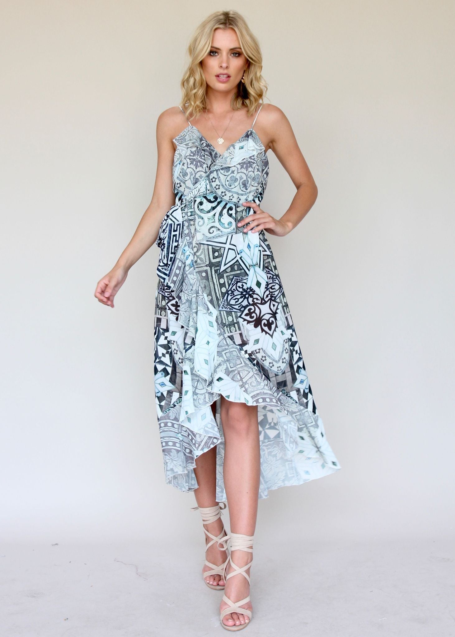 High Moon Wrap Dress - Aquarius