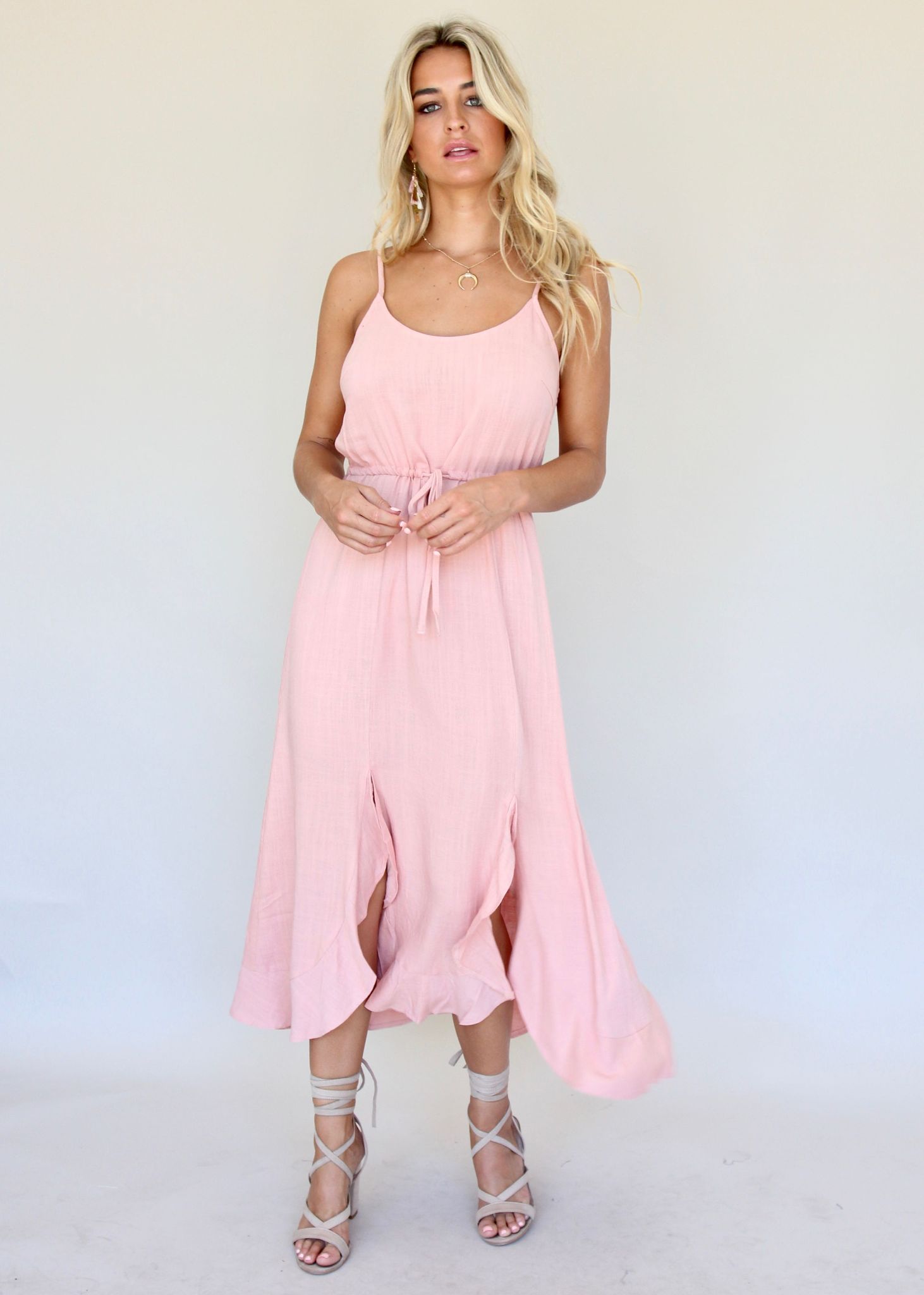 Dreamy Ways Midi Dress - Dusty Pink