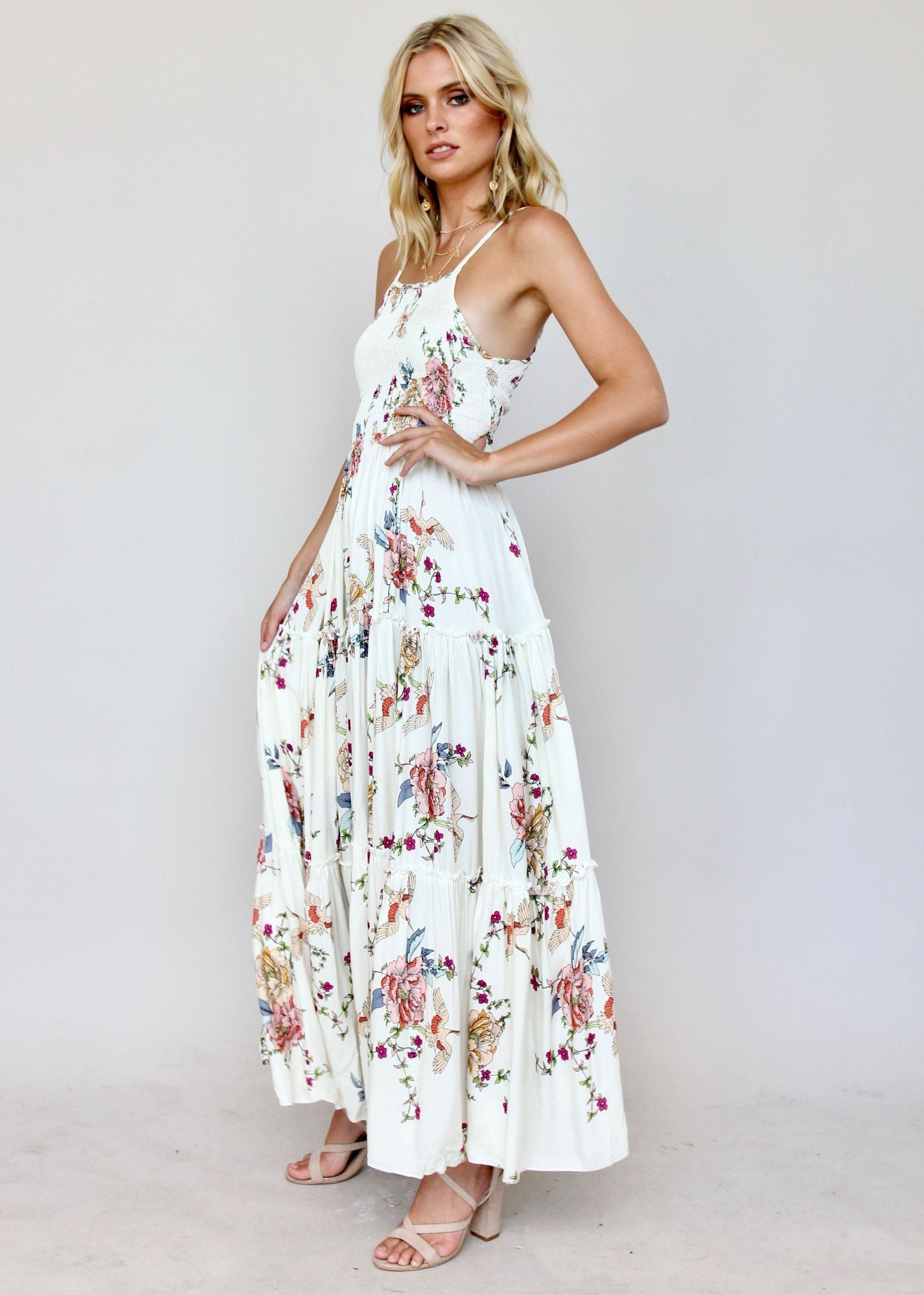 Adriana Maxi Dress - Flamingo Dancing