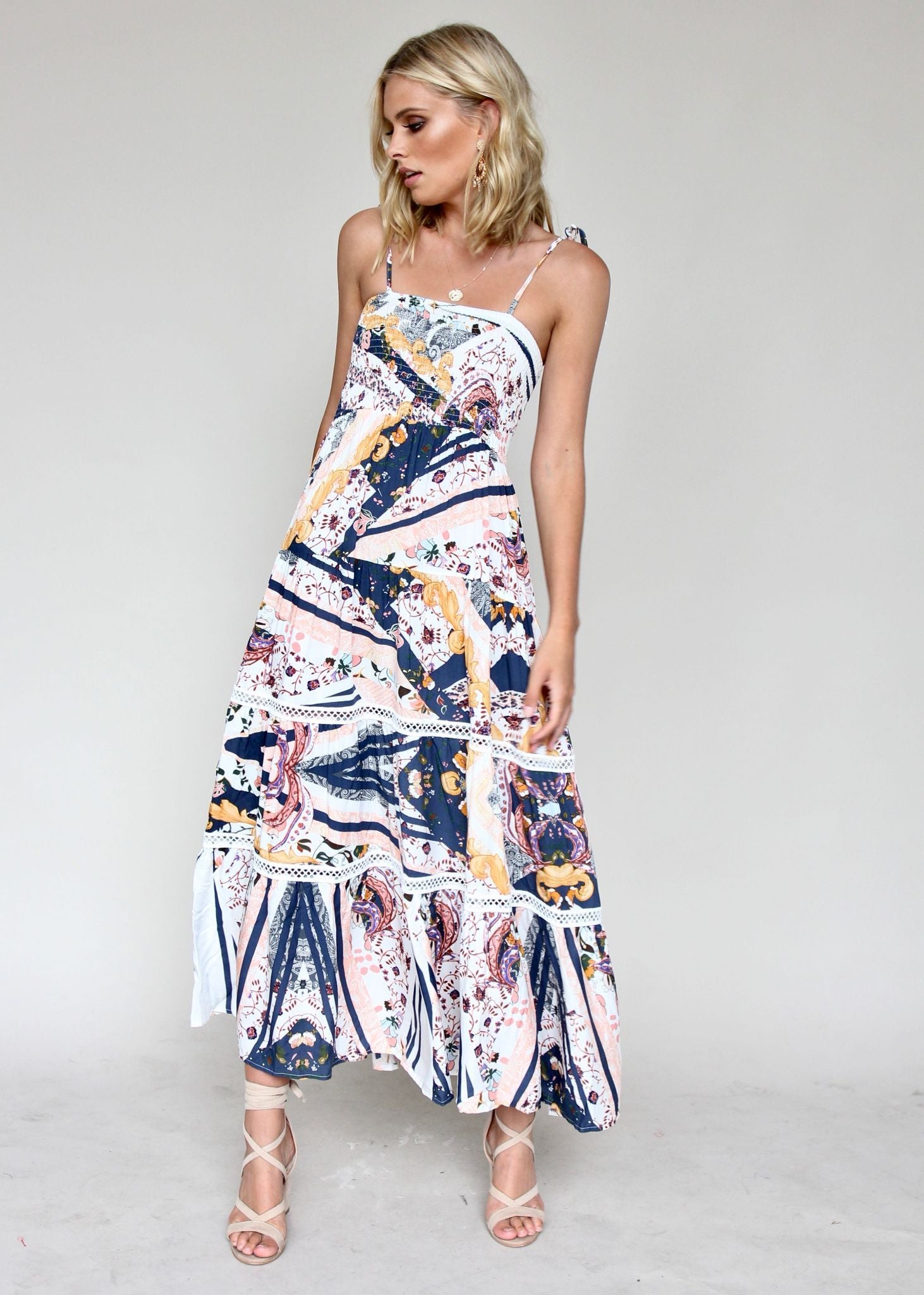 Peach Maxi Dress - Valentina