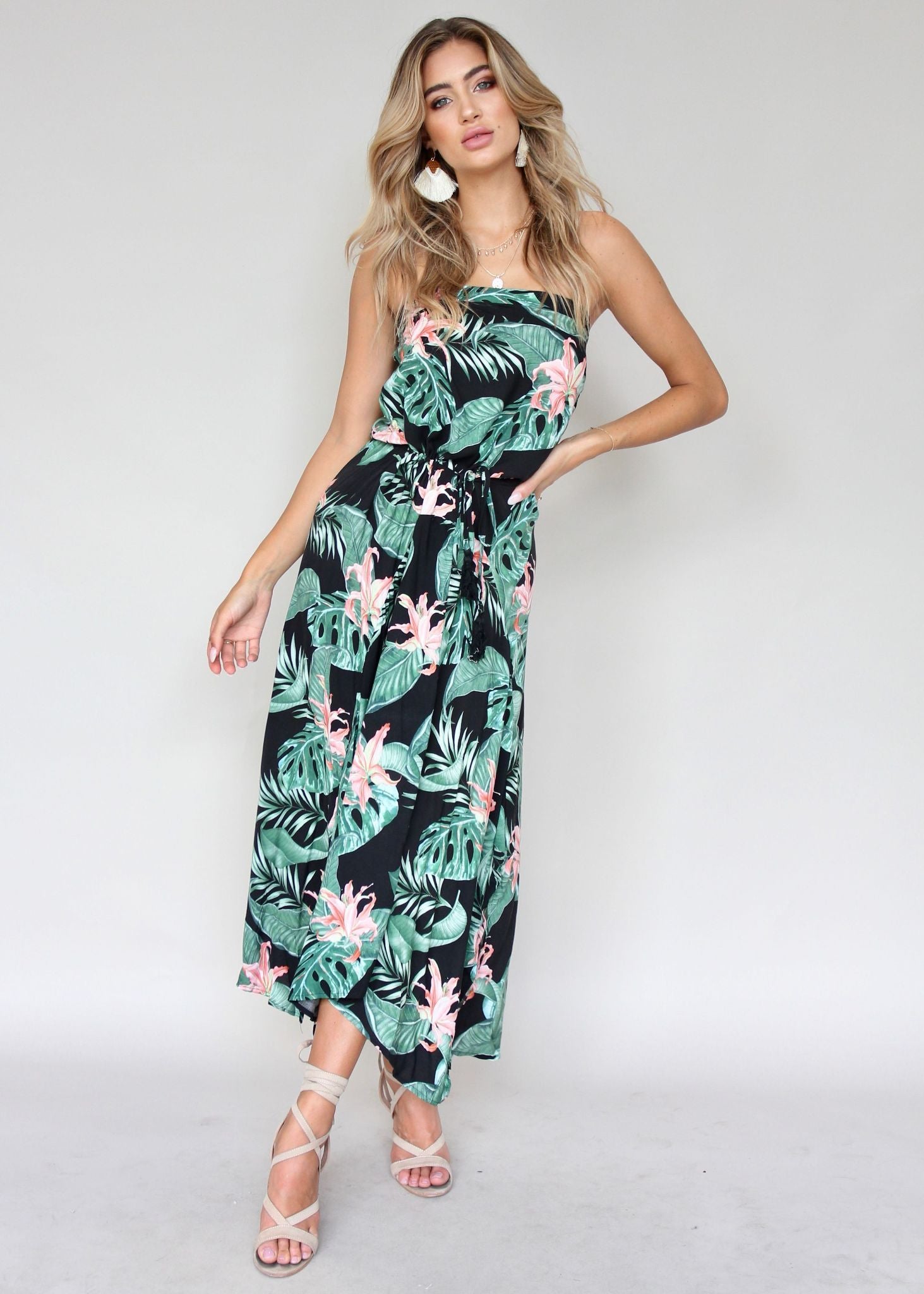 New Freedom Strapless Dress - Black Florida