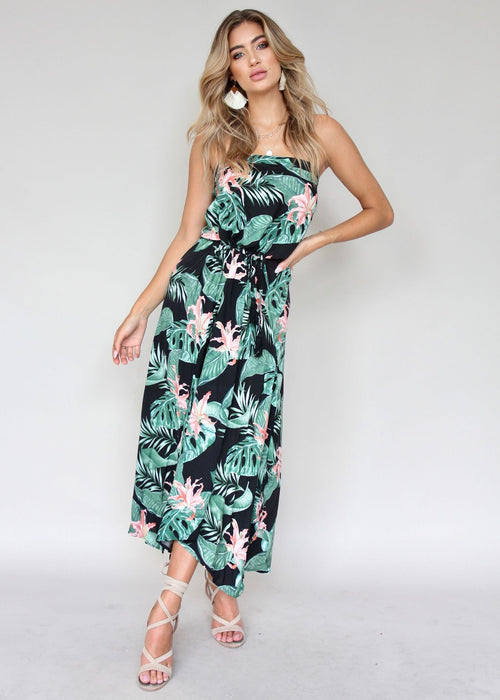 New Freedom Strapless Dress - Black Florida
