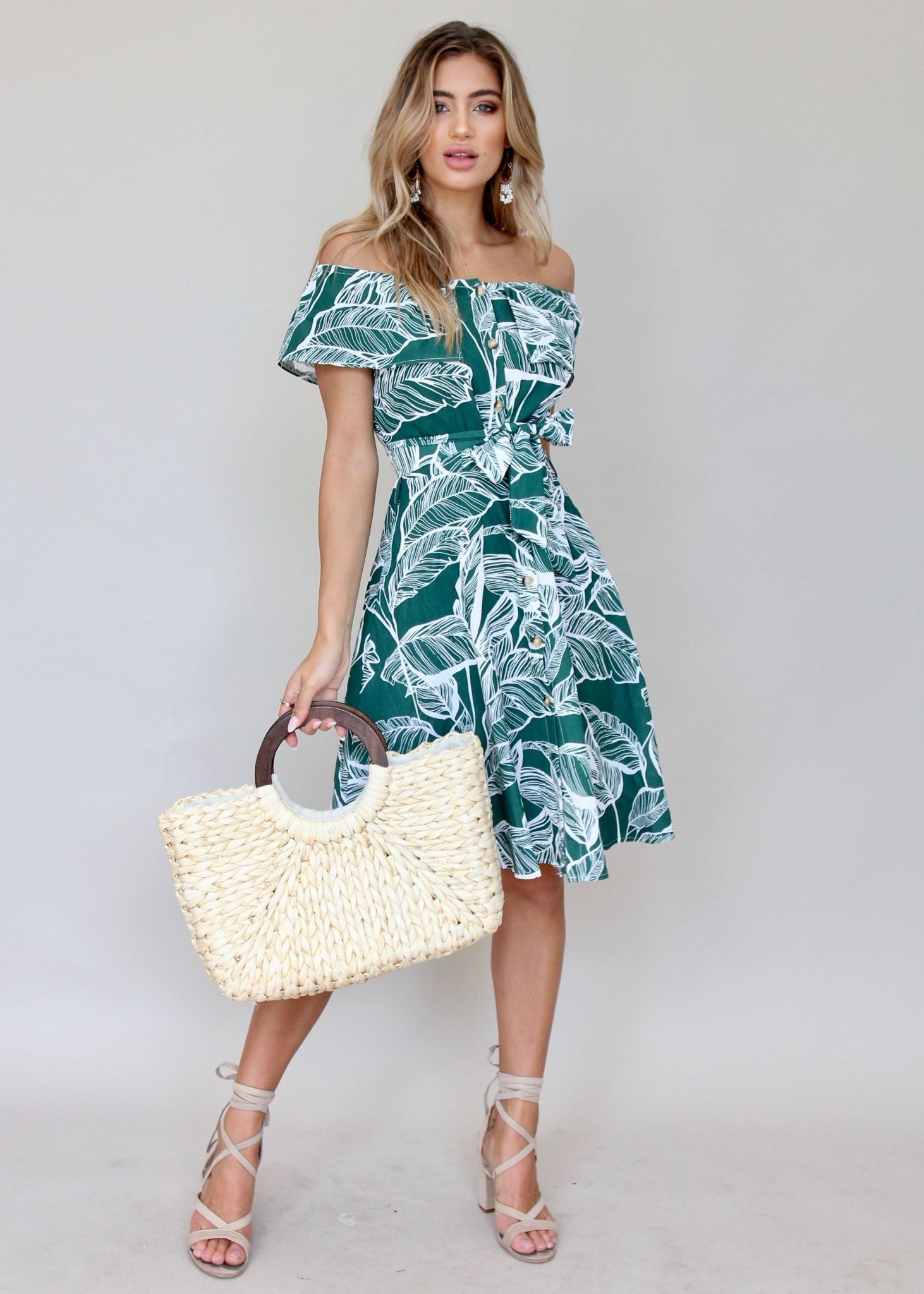 Fall Together Dress - Green Leaf