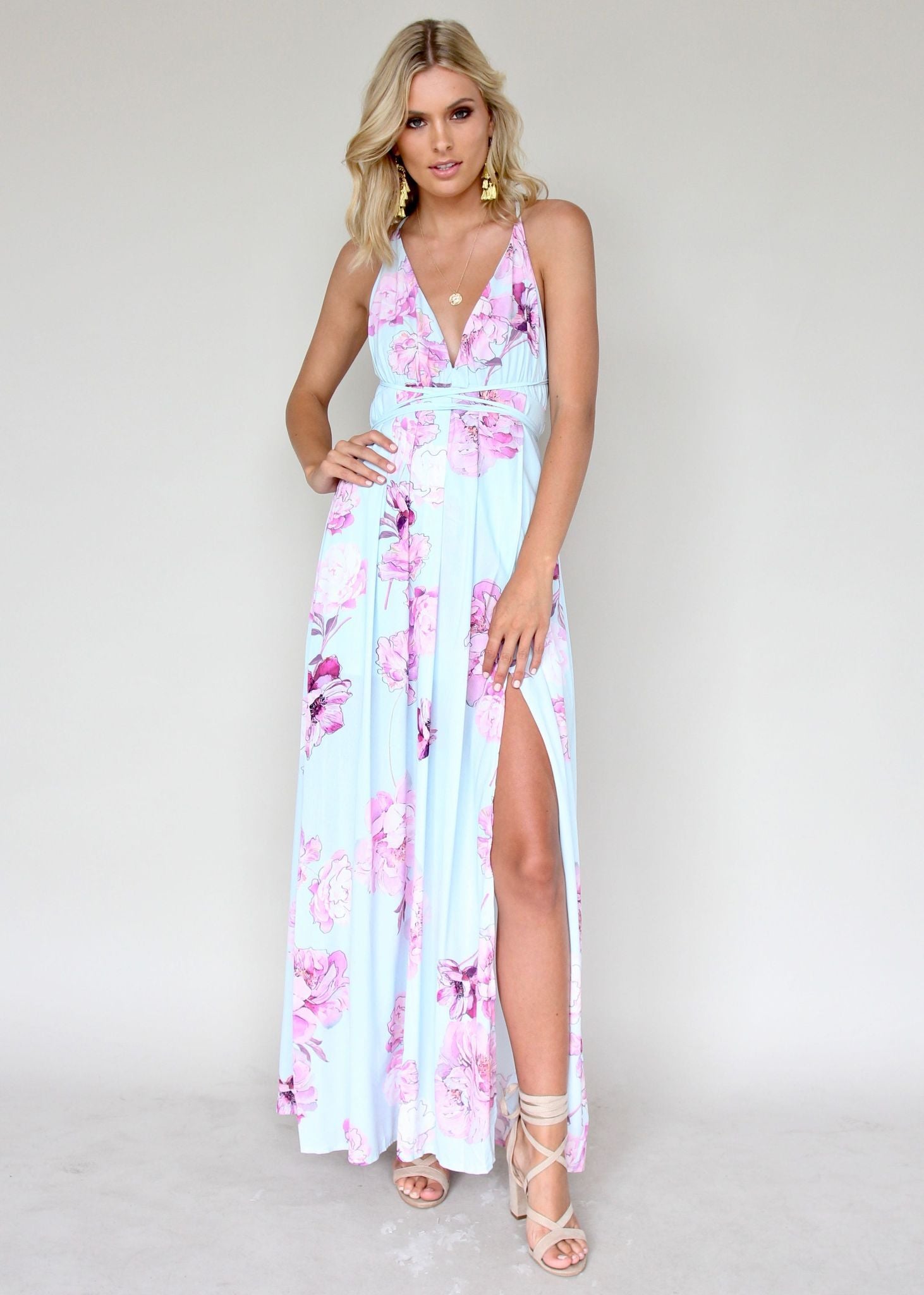 Karmen Halter Maxi Dress - Tahiti