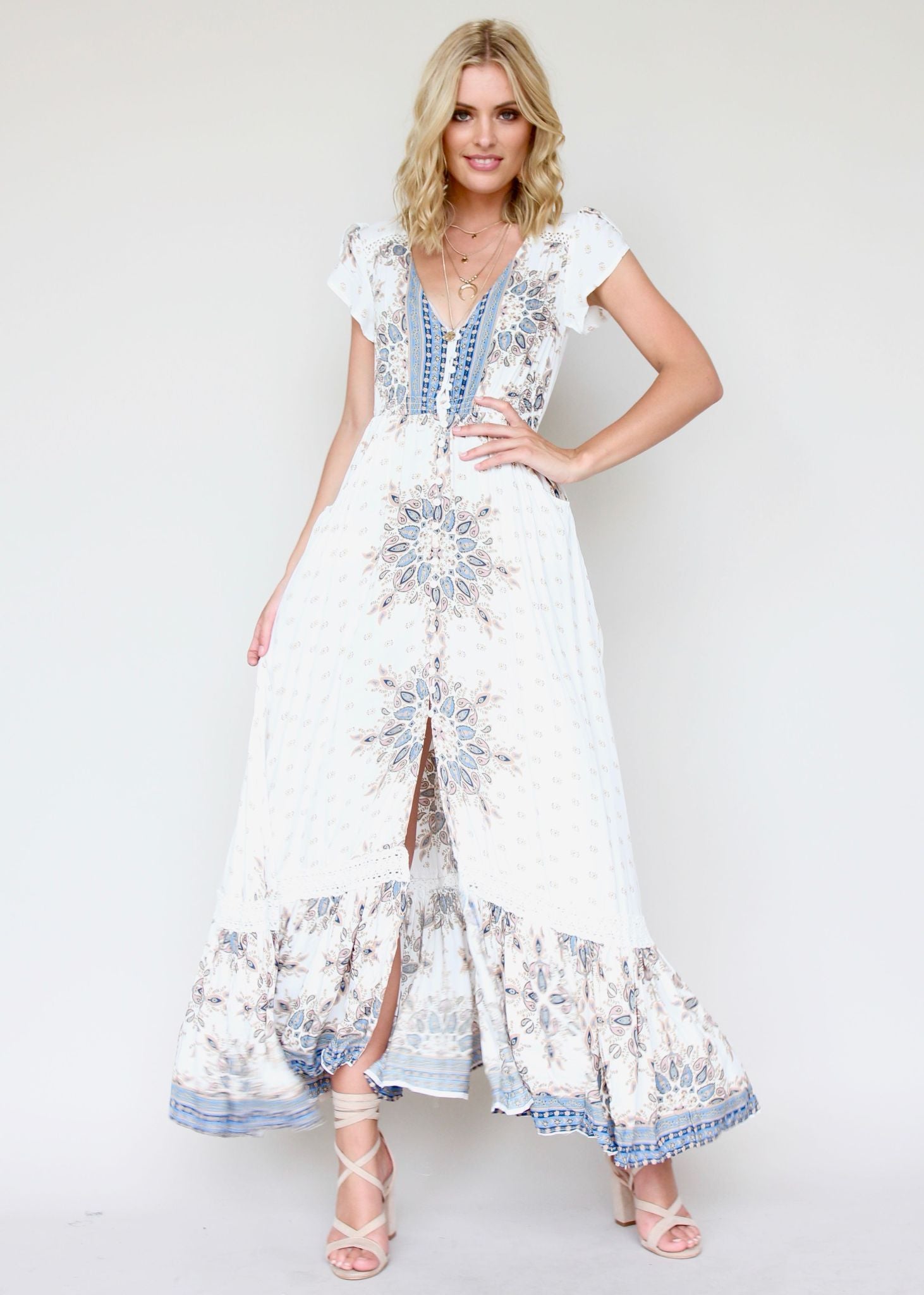 Carmen Maxi Dress - Gemstone