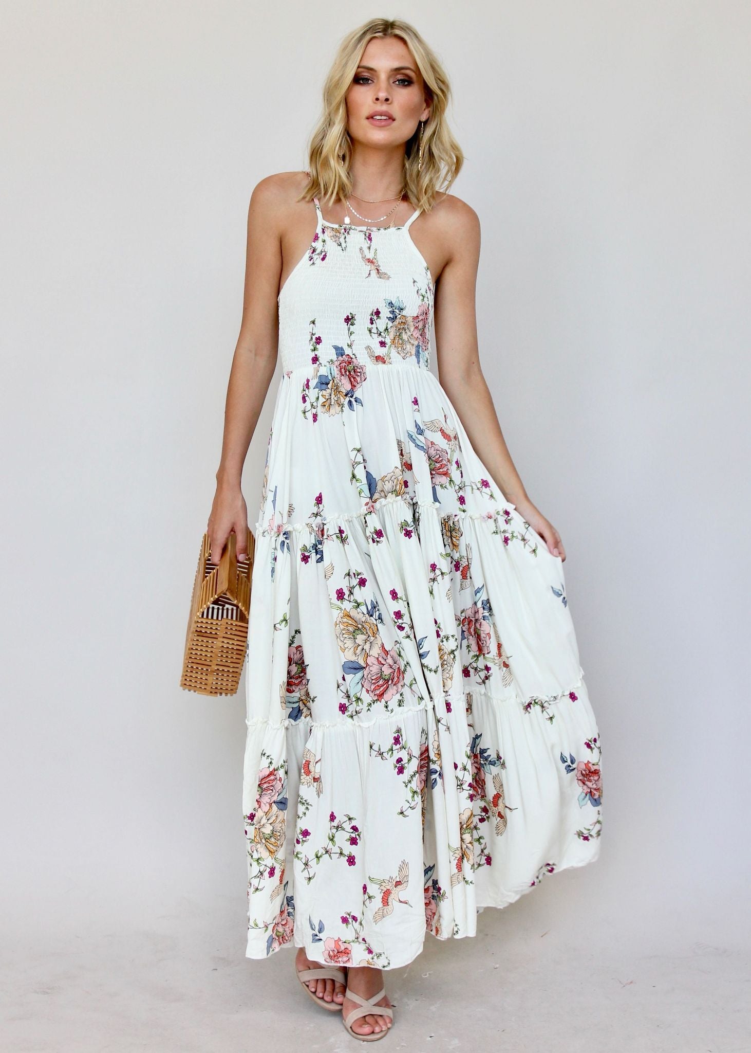 Adriana Maxi Dress - Flamingo Dancing
