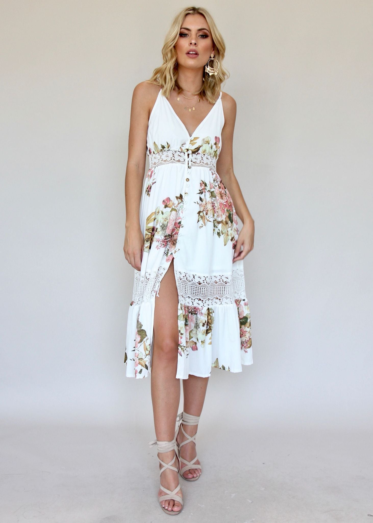 About The Weekend Midi Dress - Lillies