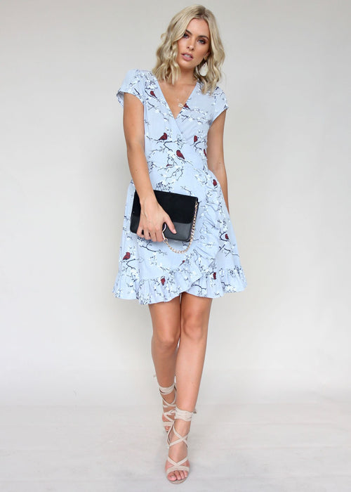 Total Eclipse Wrap Dress - Dusk Blue