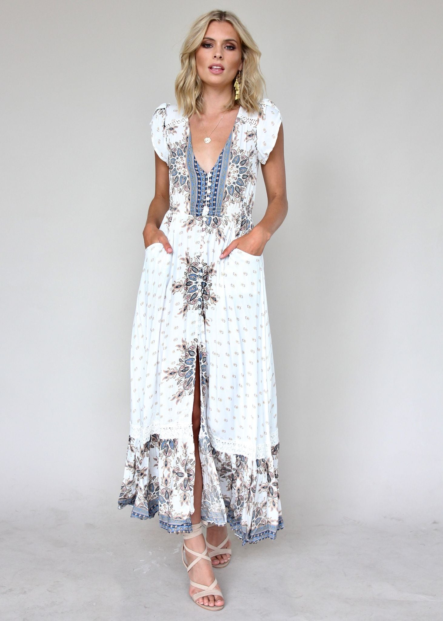 Carmen Maxi Dress - Gemstone