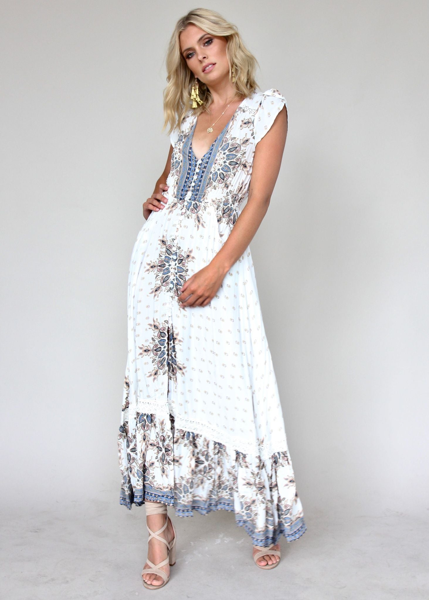 Carmen Maxi Dress - Gemstone