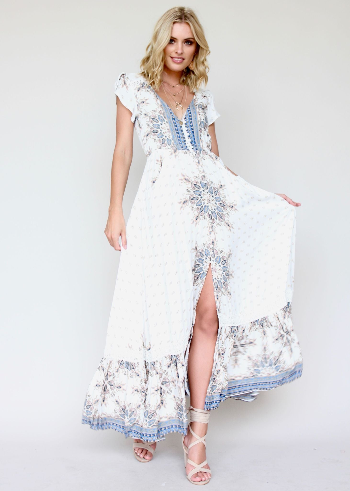 Carmen Maxi Dress - Gemstone