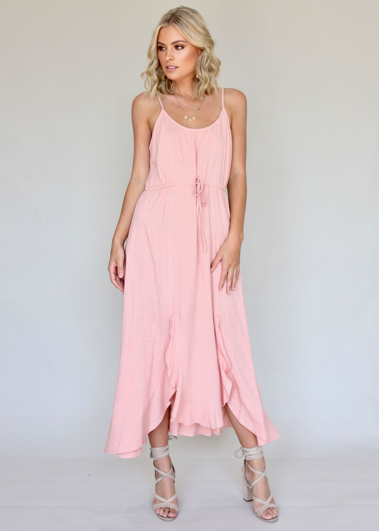 Dreamy Ways Midi Dress - Dusty Pink