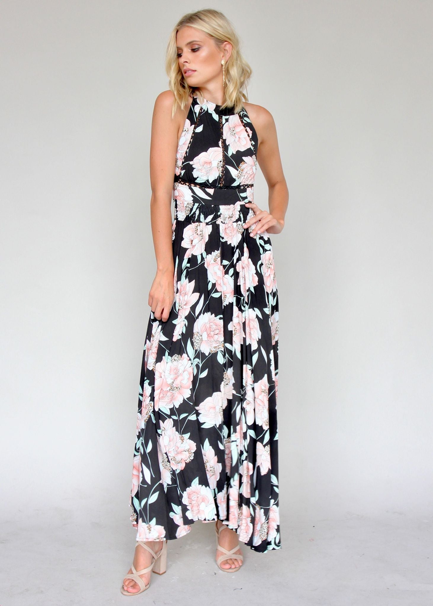 Break Of Dawn Maxi - Peach Wildflower