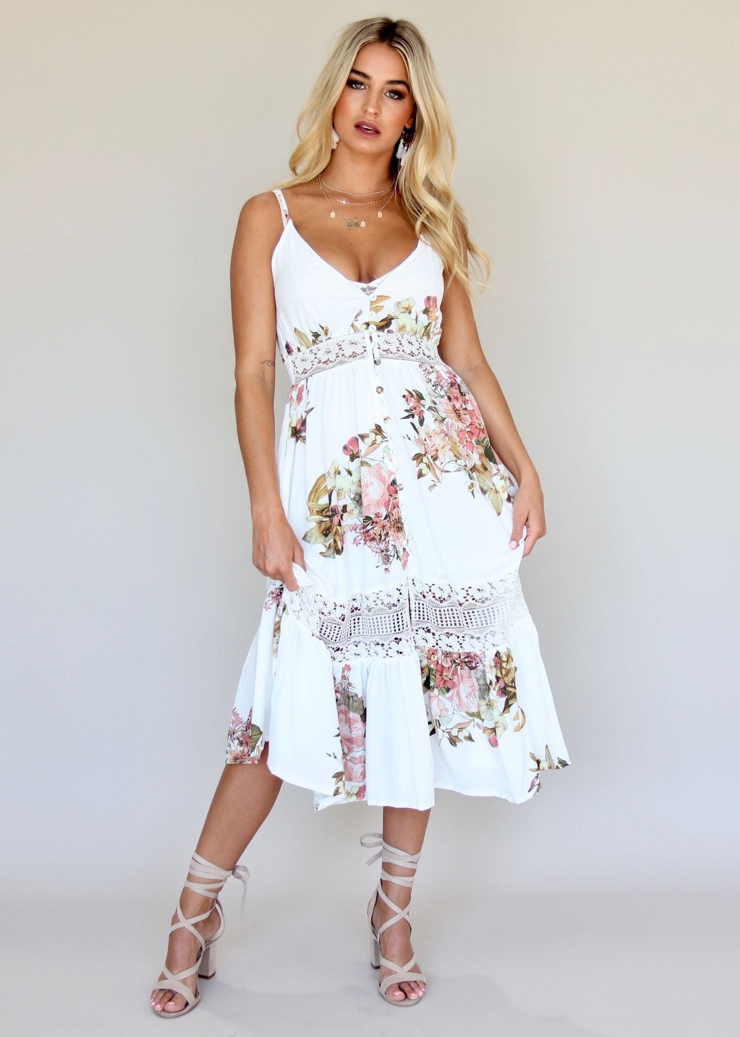 About The Weekend Midi Dress - Lillies