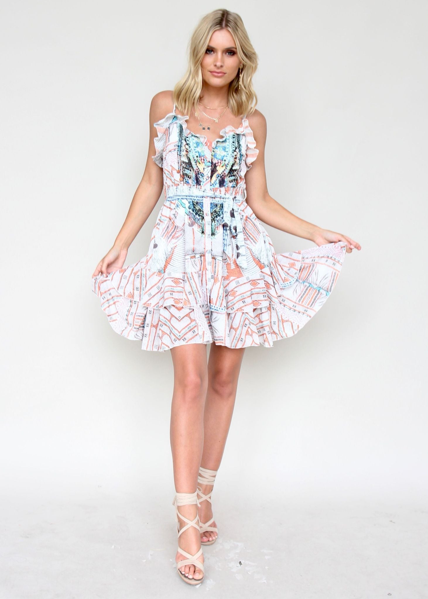 Settling Shadows Swing Dress - Tribal