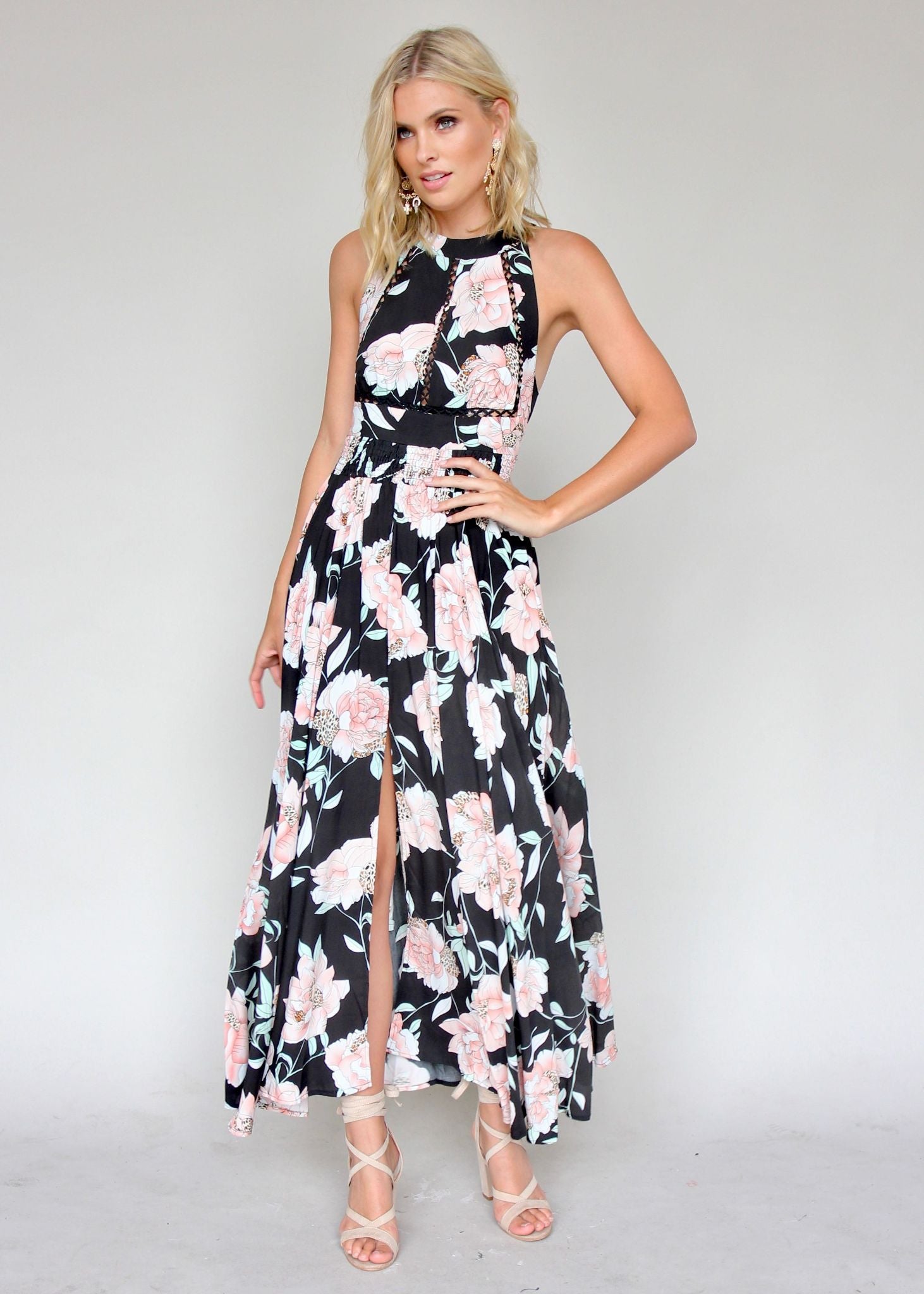 Break Of Dawn Maxi - Peach Wildflower