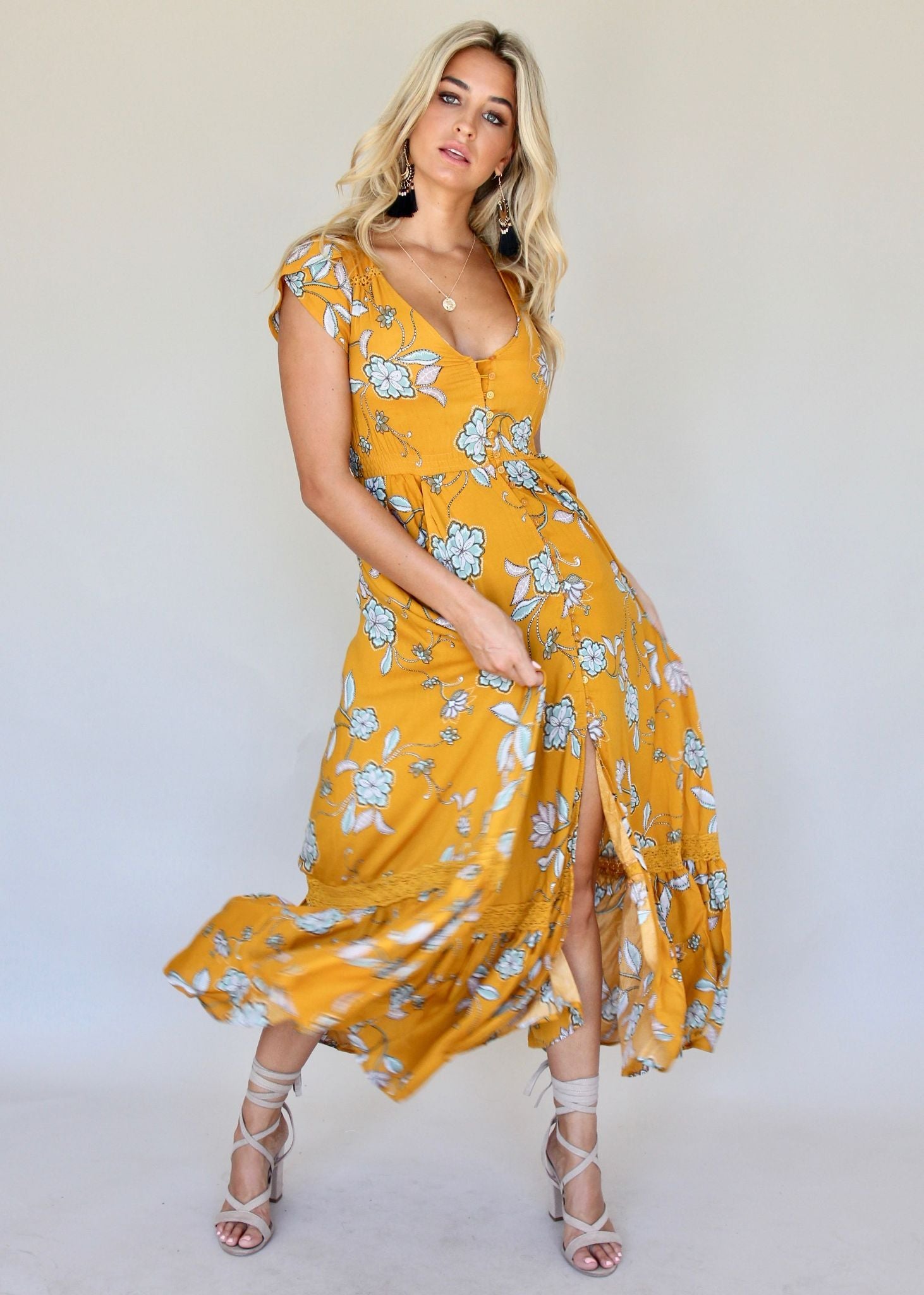 Carmen Maxi Dress - Sunny Daze