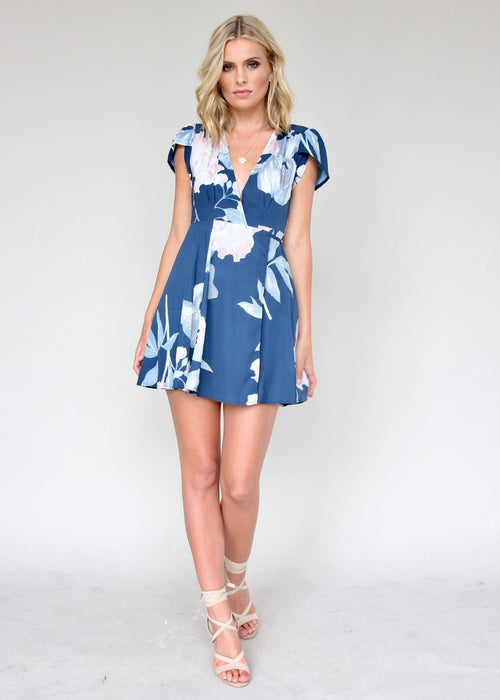 Dream Girl Wrap Dress - Lapis