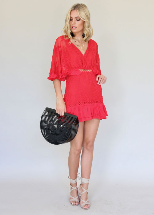 Brittany Swing Dress - Red